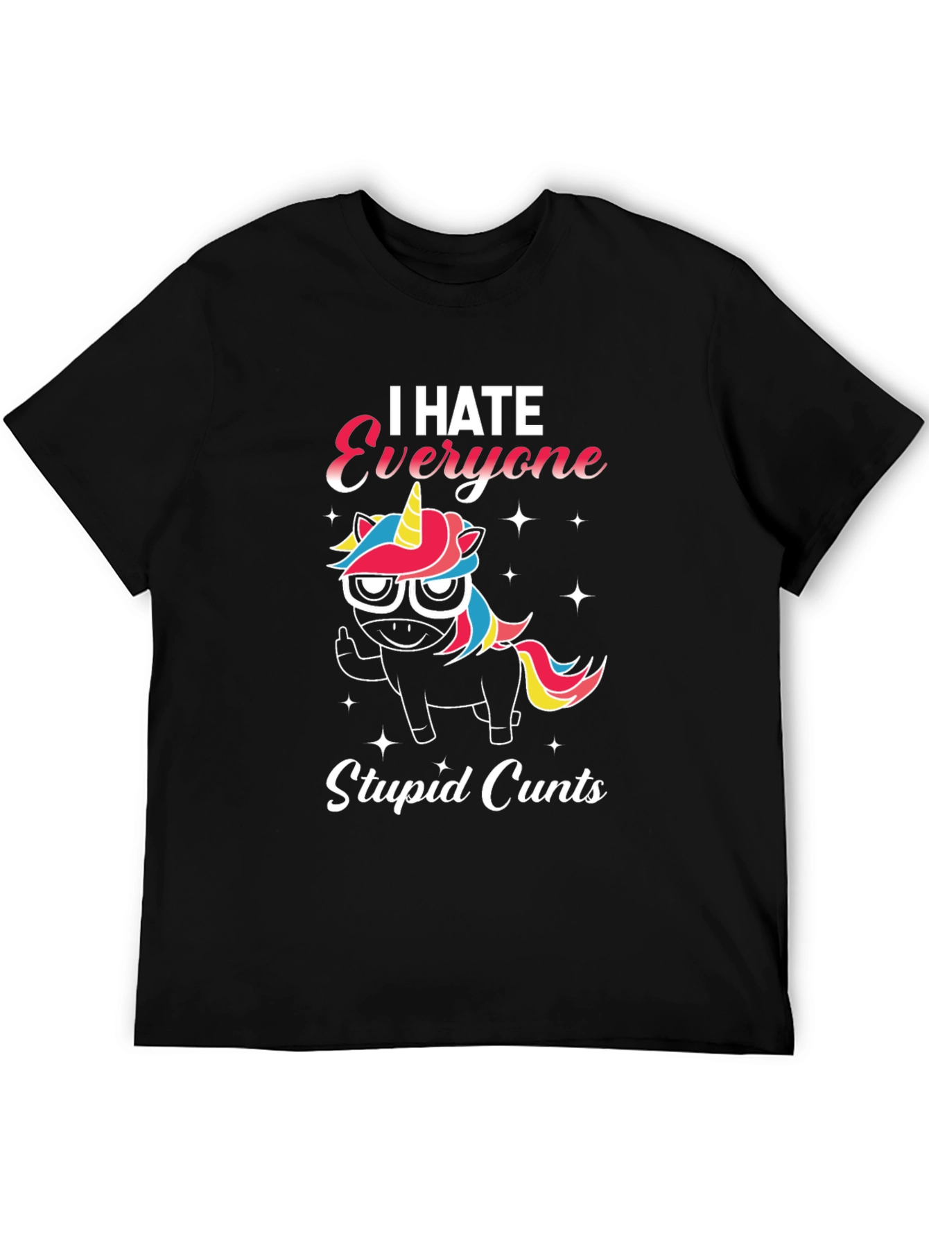 I Hate Everyone Unicorn Graphic T-Shirt