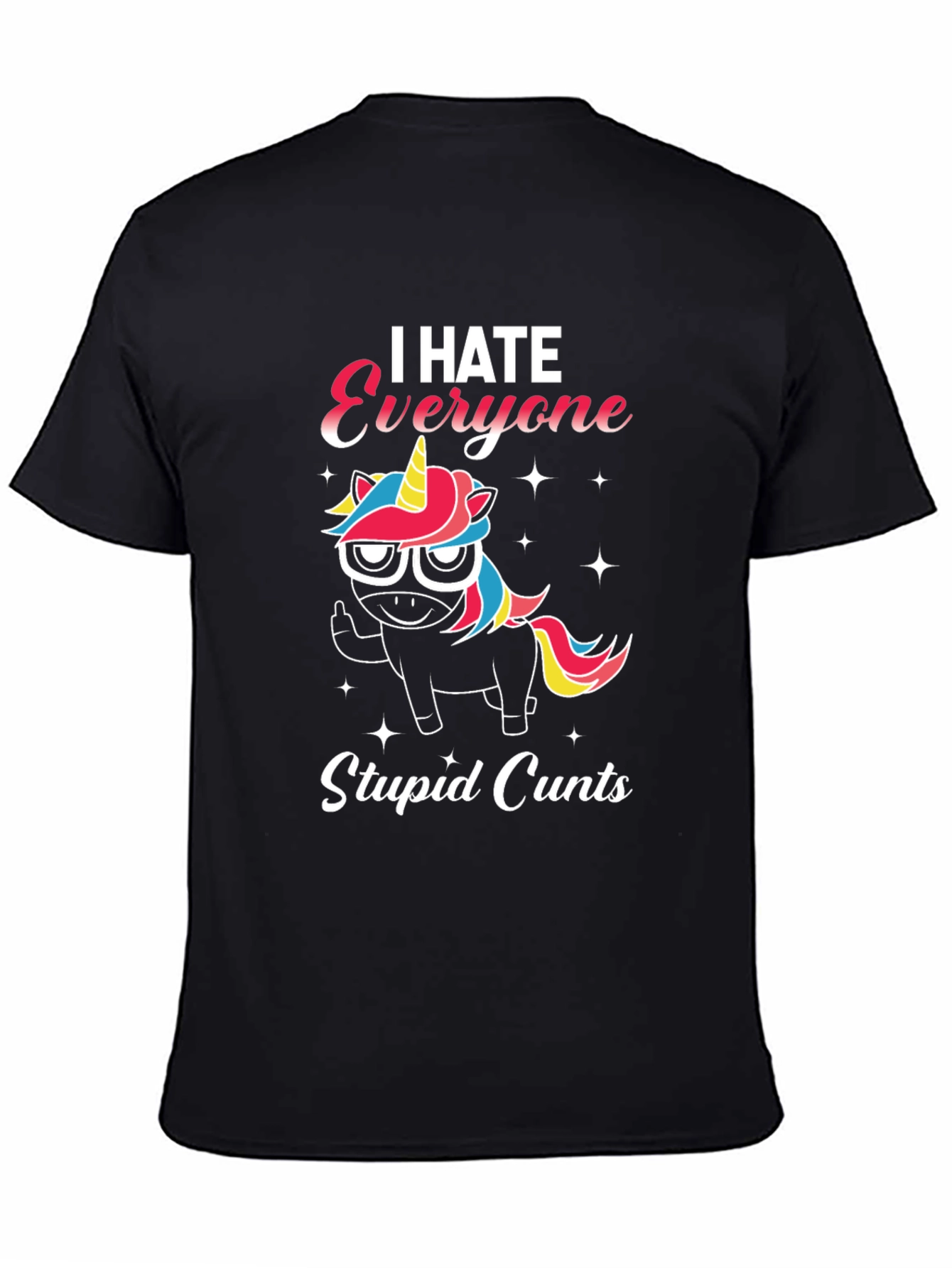 I Hate Everyone Unicorn Graphic T-Shirt