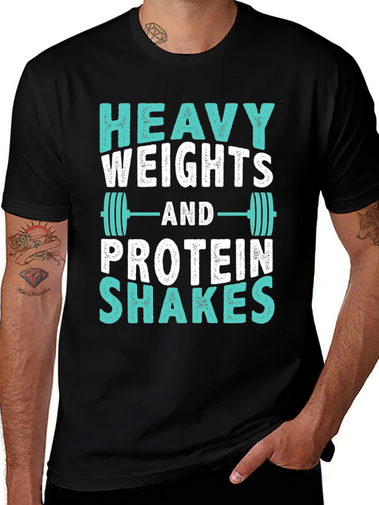 Heavy Weights & Protein Shakes Graphic Tee