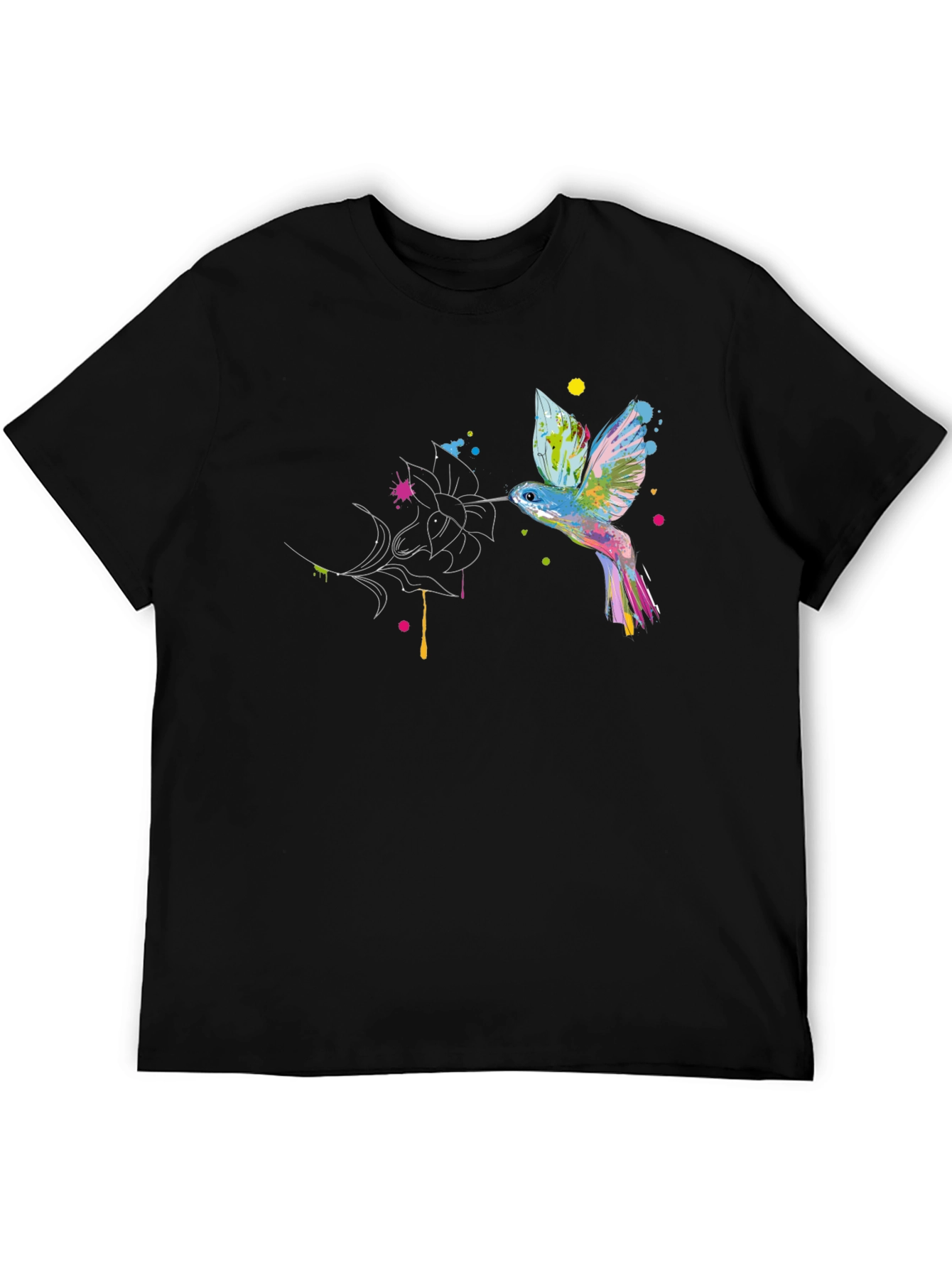 Hummingbird Graphic Black T-Shirt