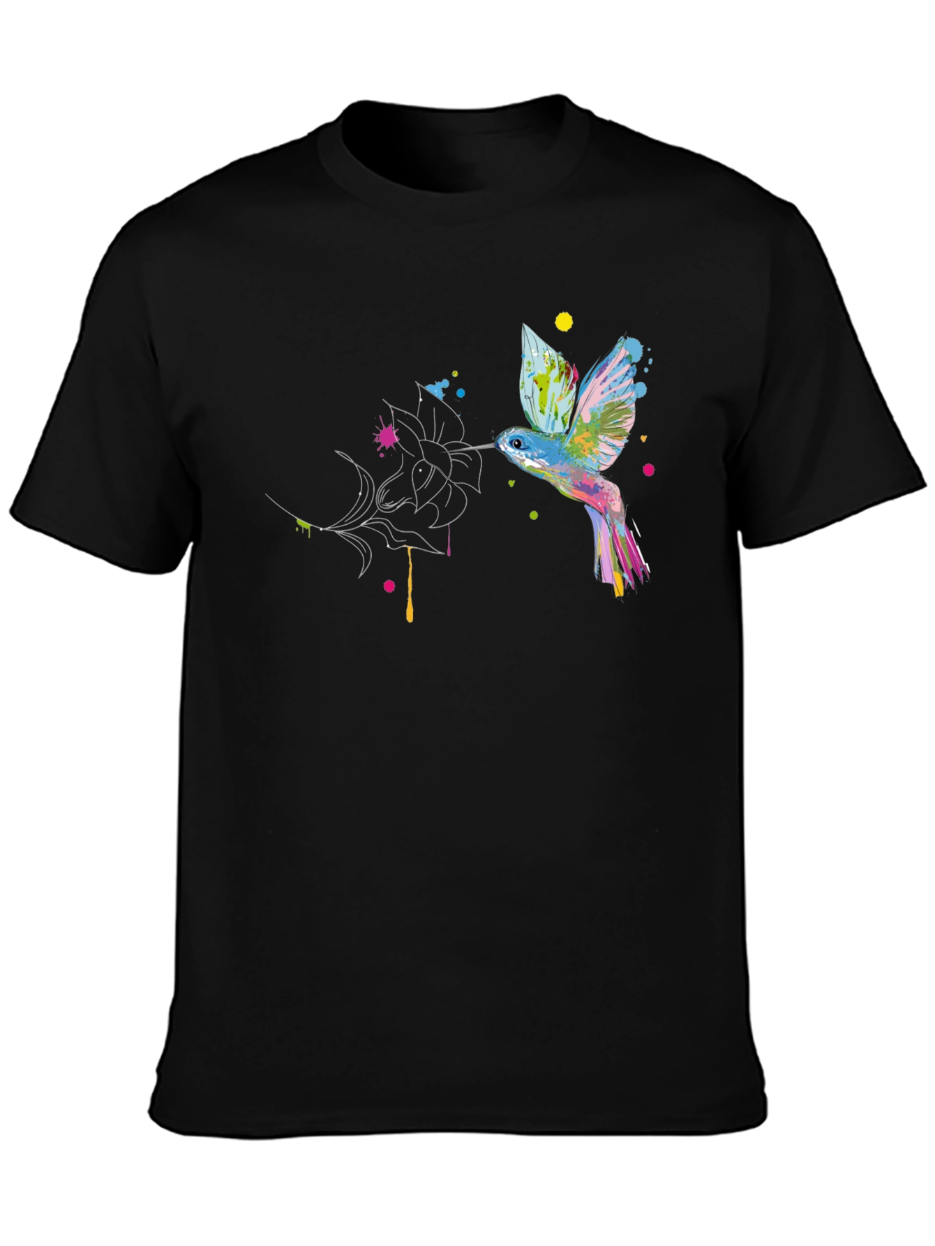 Hummingbird Graphic Black T-Shirt