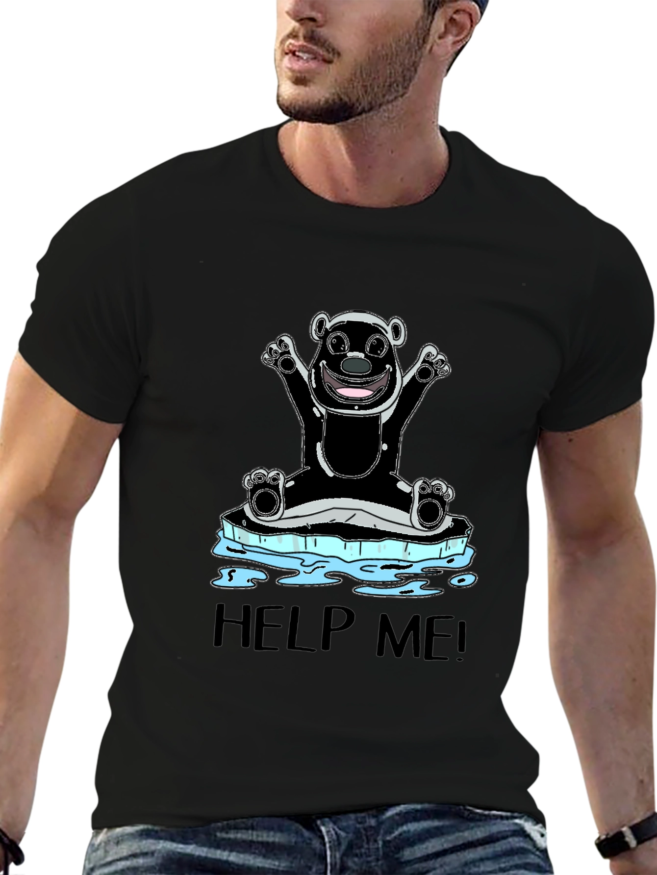 Help Me Polar Bear Graphic Tee