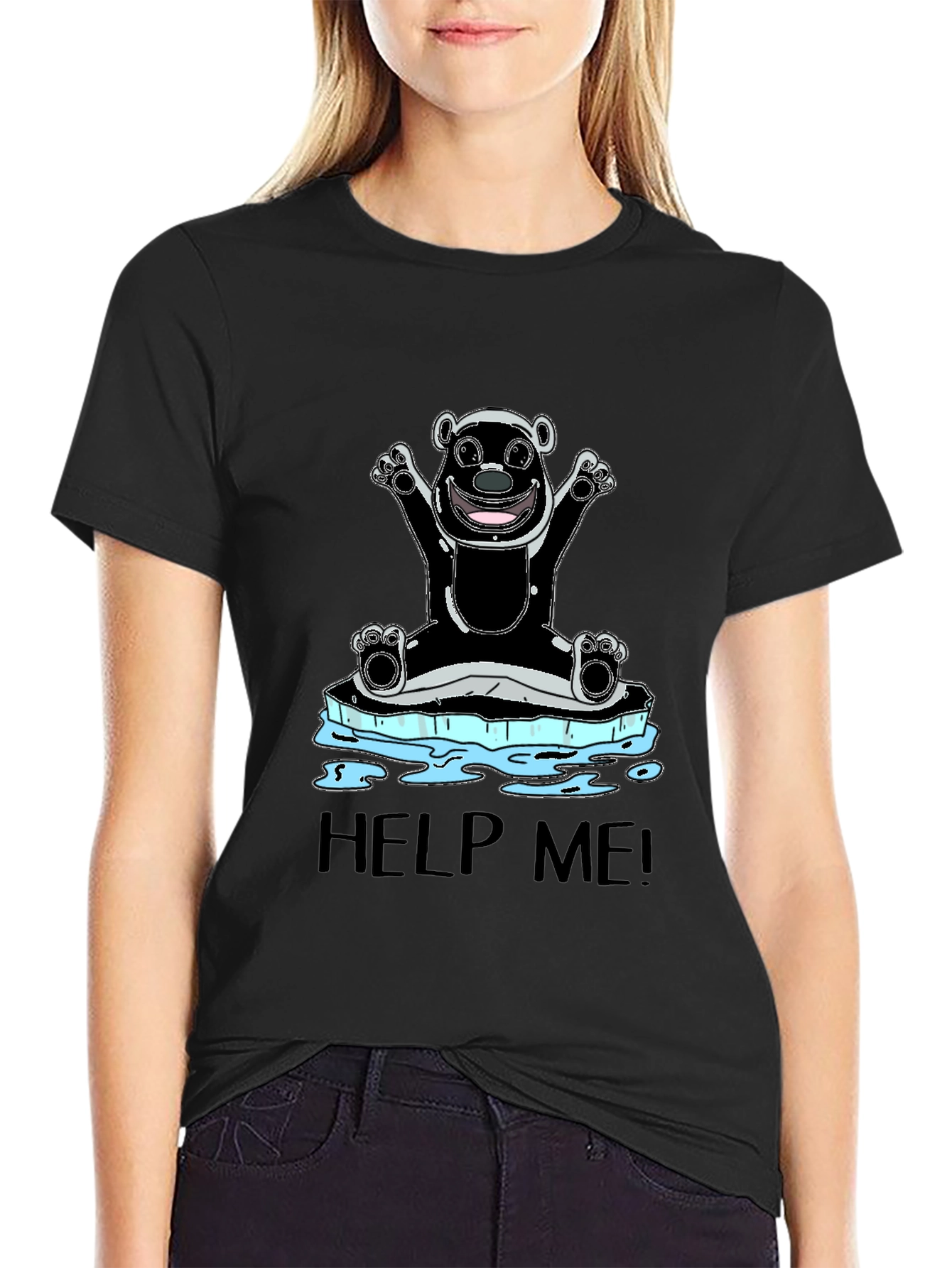 Help Me Polar Bear Graphic Tee