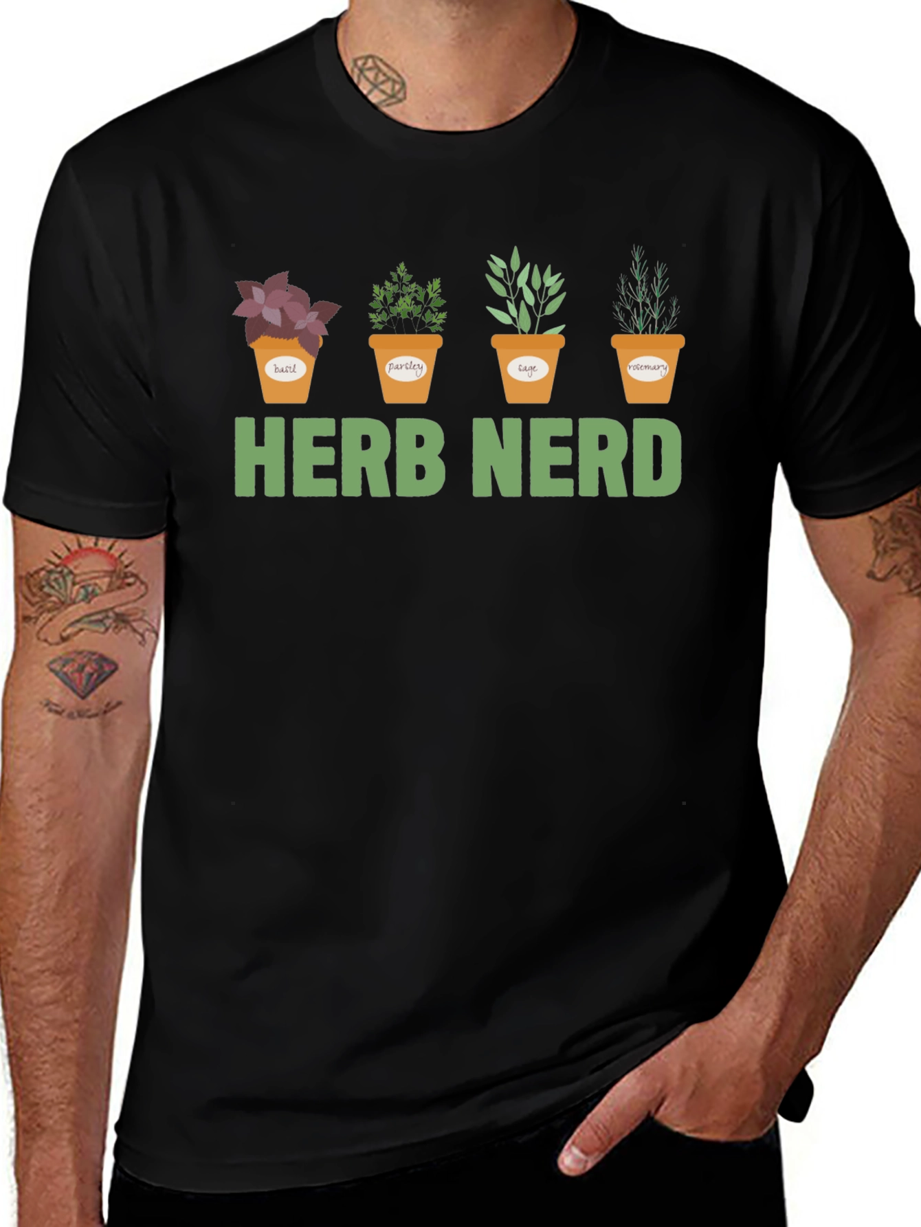 Herb Nerd Graphic T-Shirt - Gardening Tee