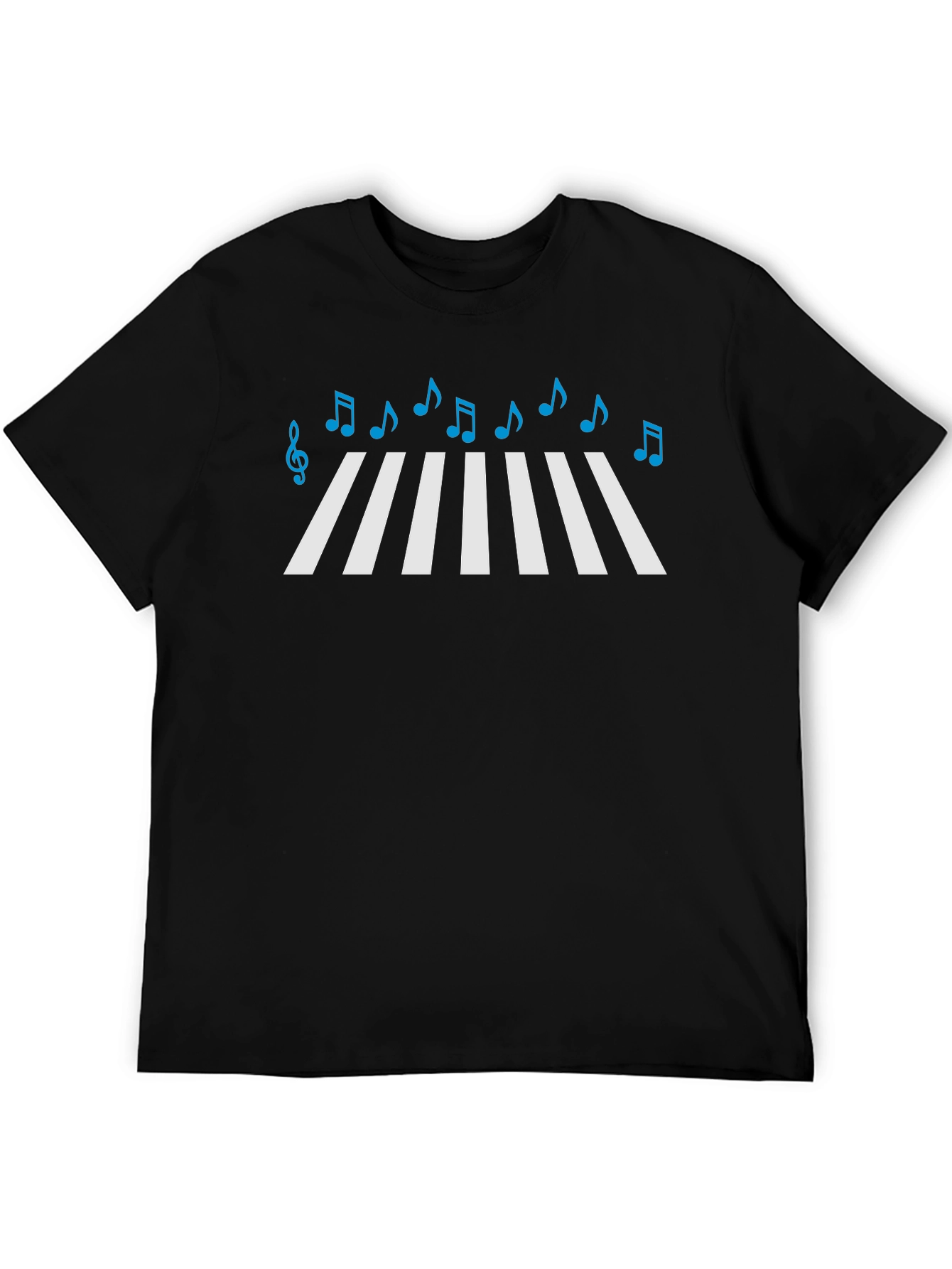 Abbey Road Music Notes Black T-Shirt
