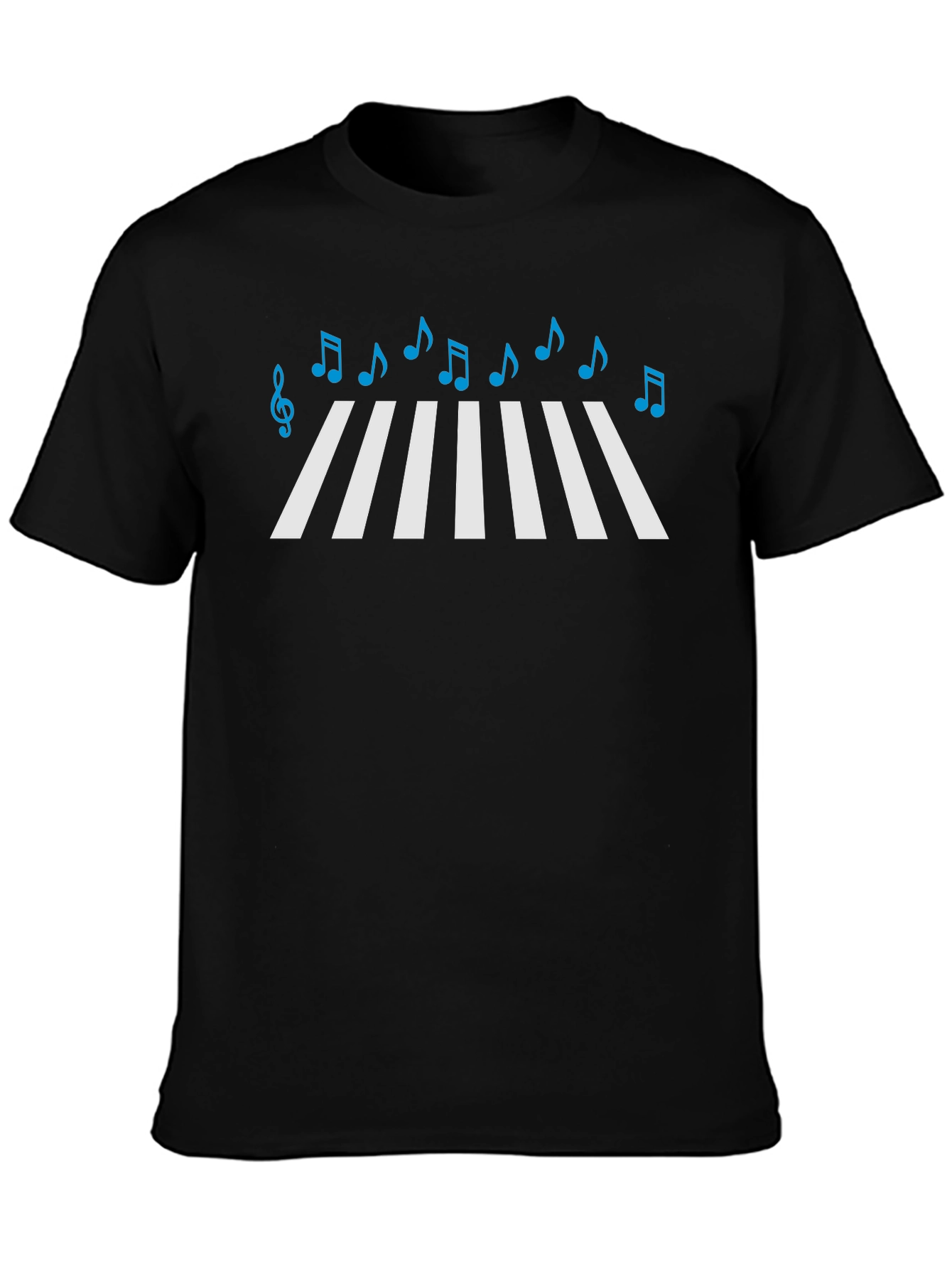 Abbey Road Music Notes Black T-Shirt