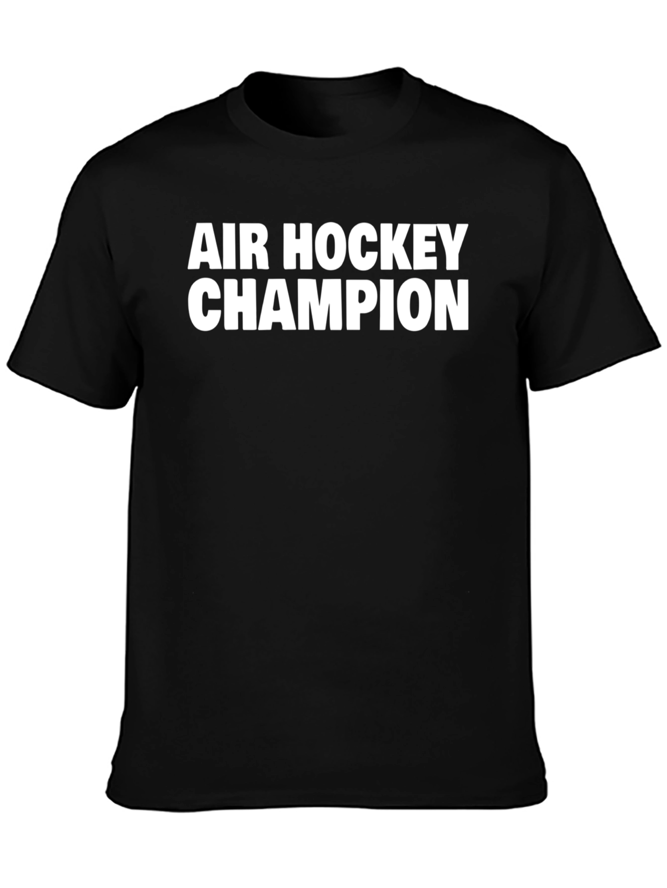 Air Hockey Champion Black T-Shirt