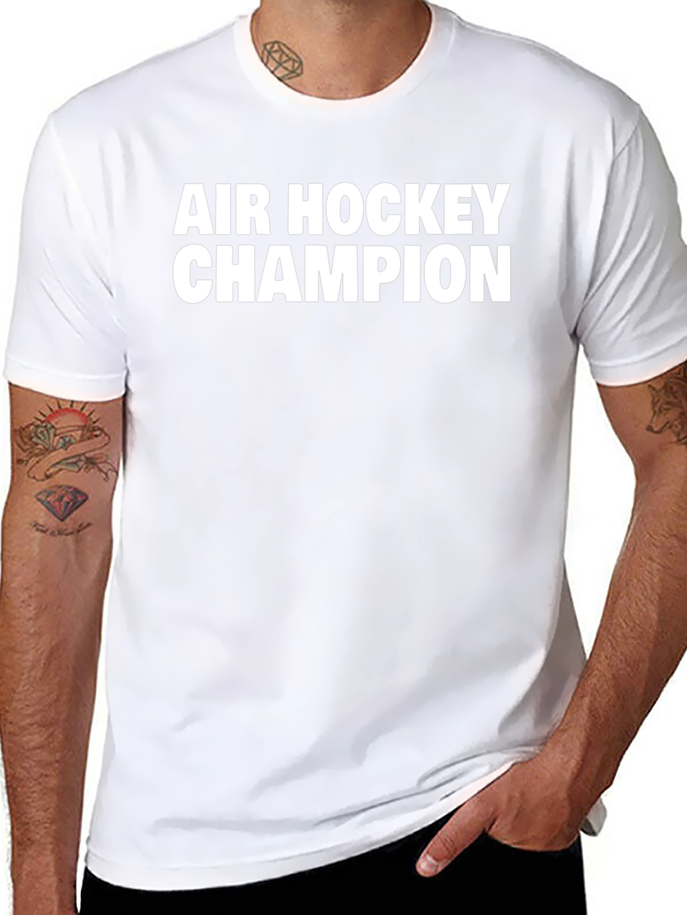 Air Hockey Champion Black T-Shirt