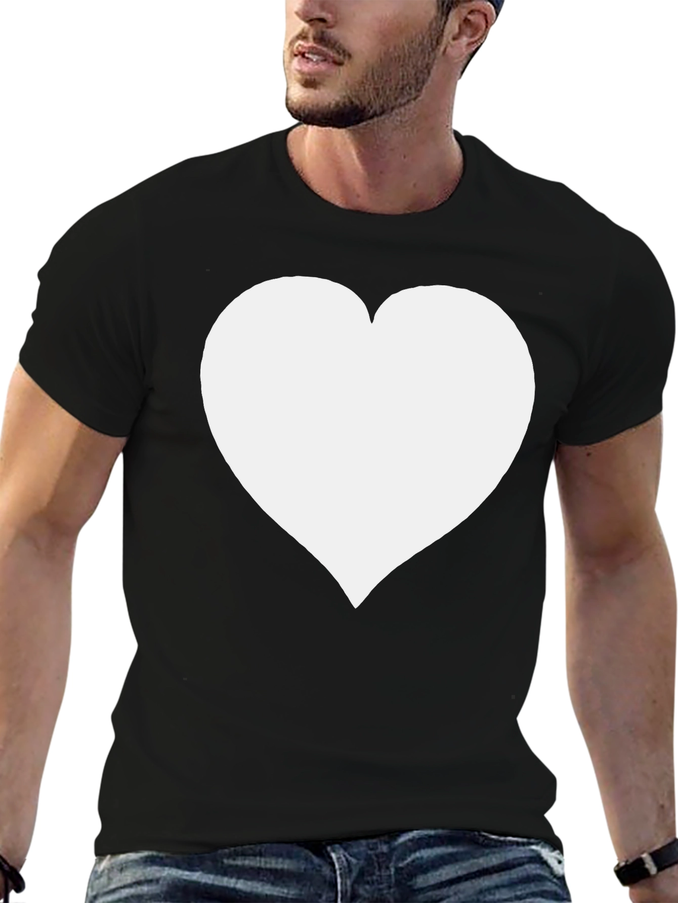 Heart Graphic Black T-Shirt
