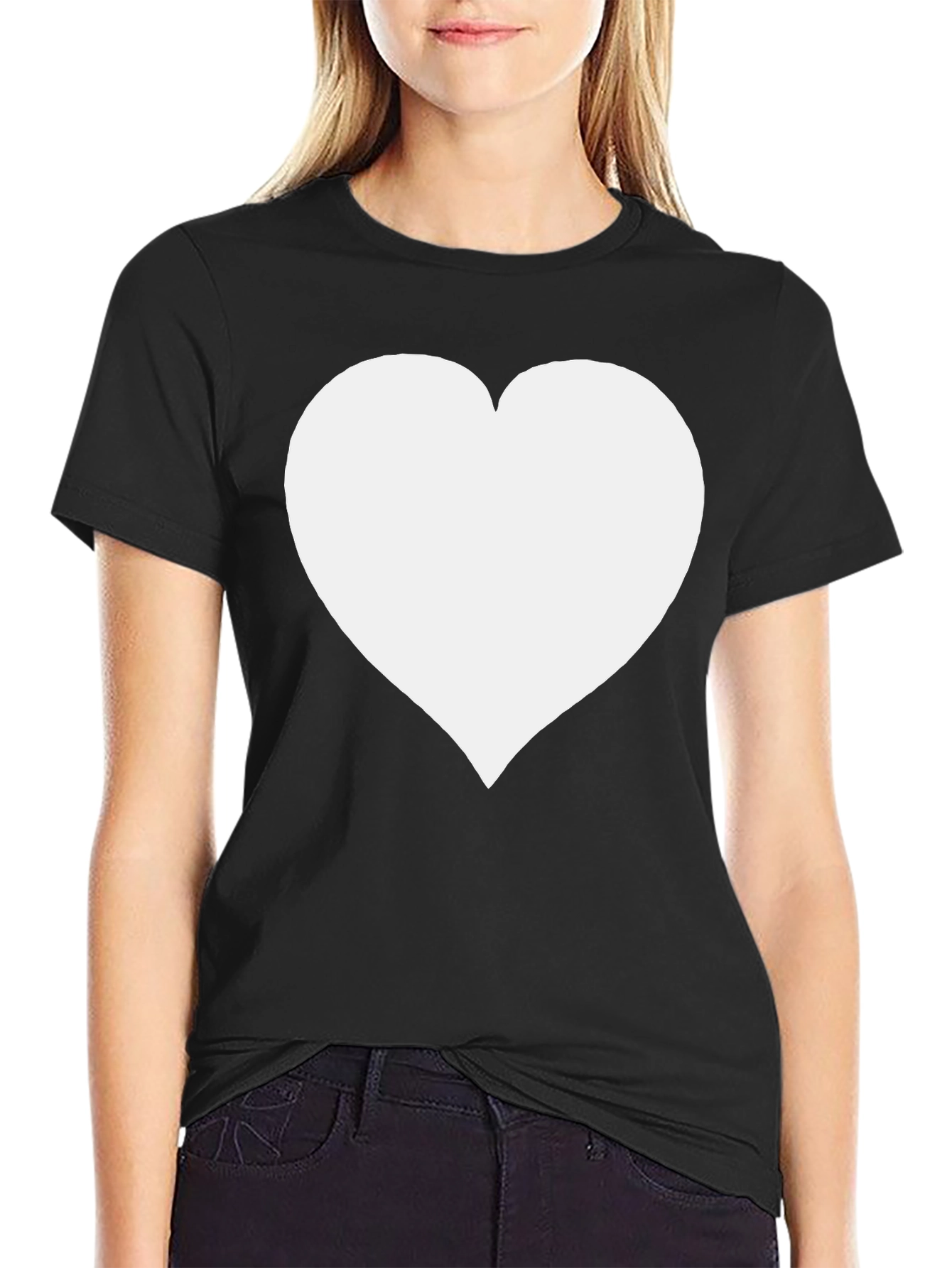 Heart Graphic Black T-Shirt