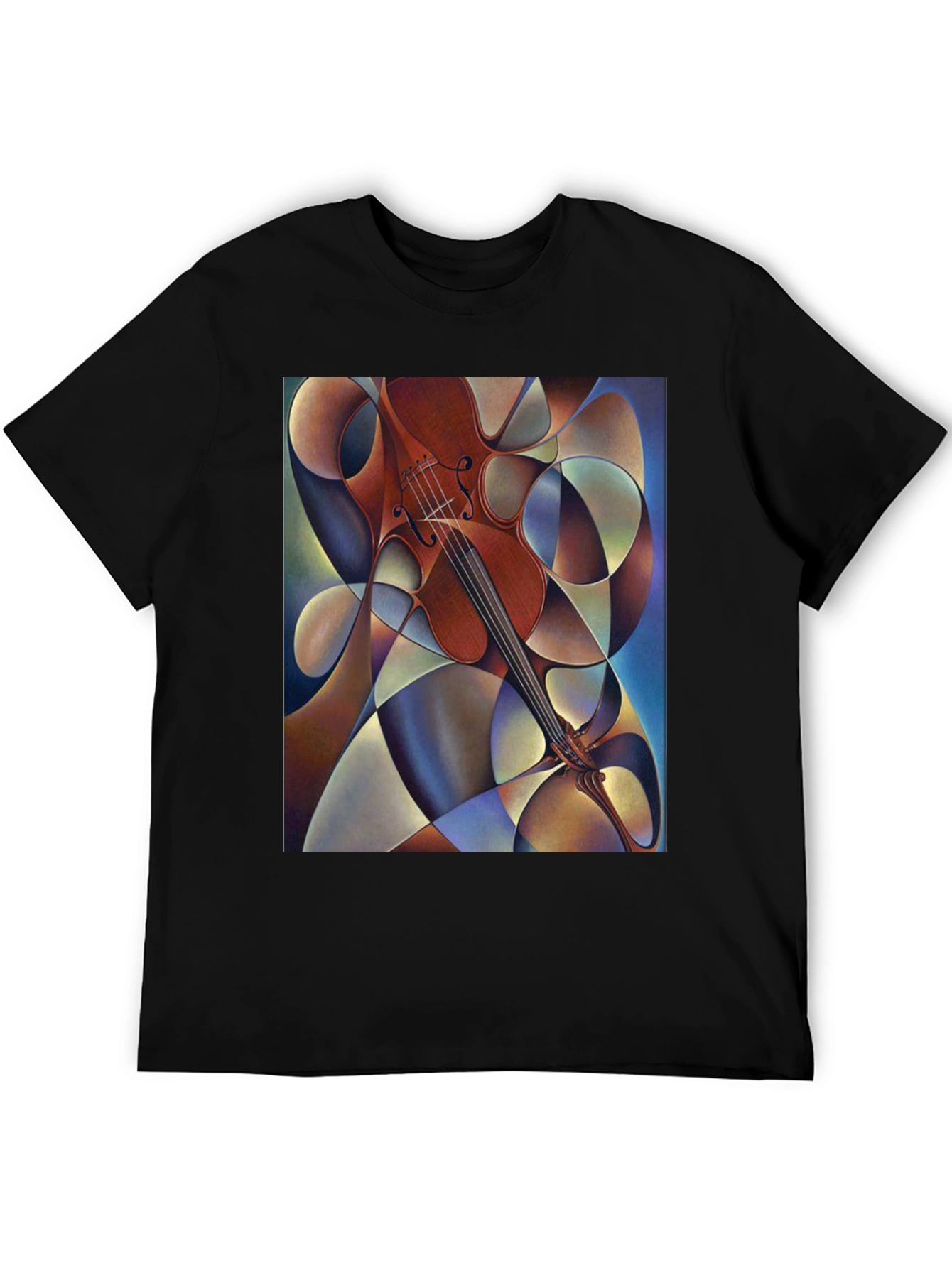 Abstract Violin Art Mens T-Shirt