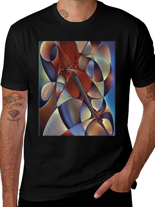 Abstract Violin Art Mens T-Shirt