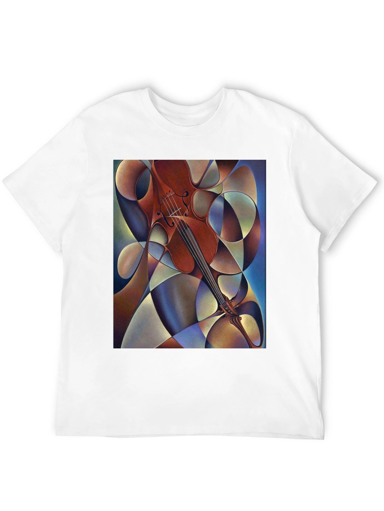 Abstract Violin Art Mens T-Shirt