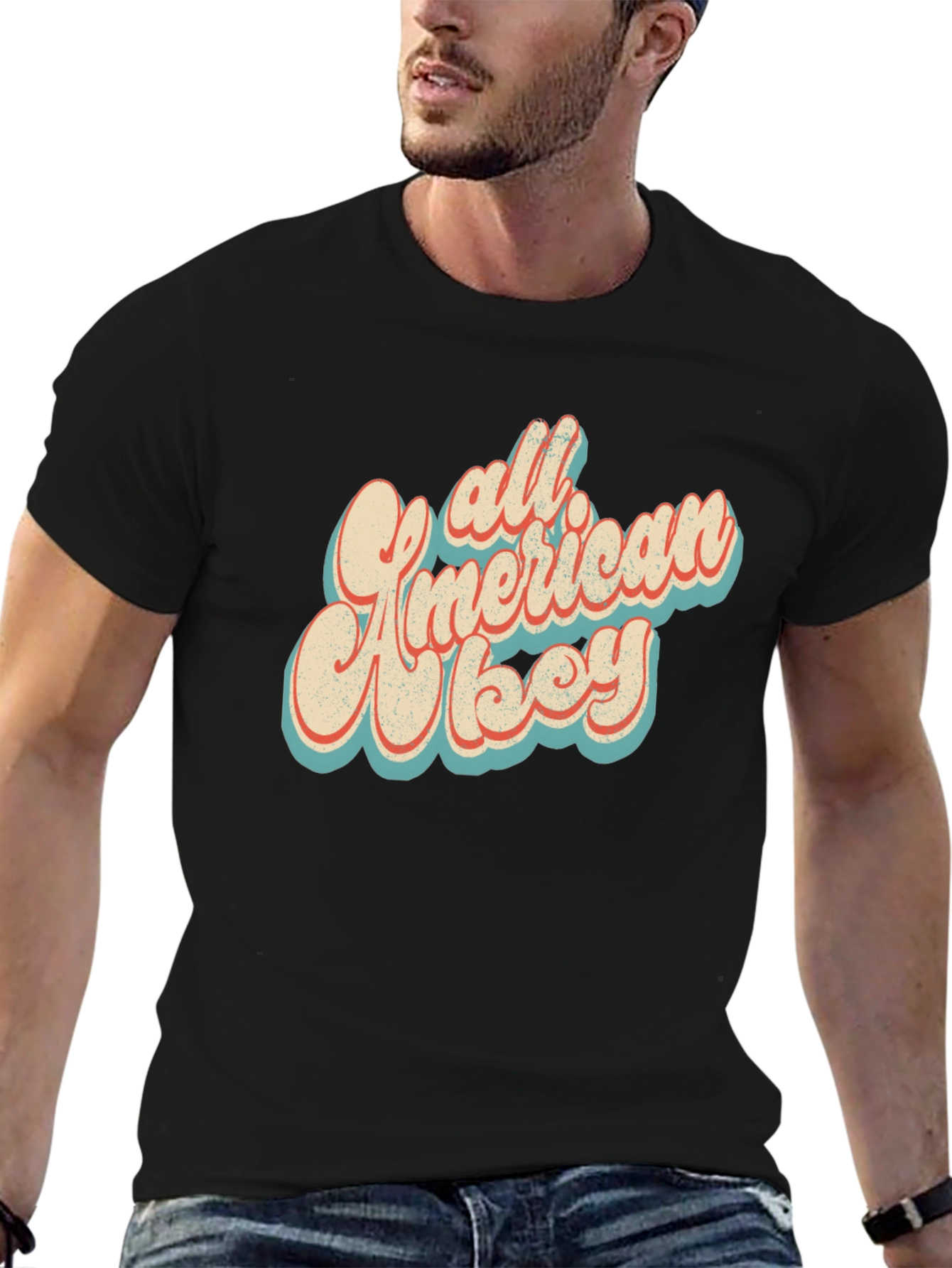 All American Boy Retro Graphic Tee
