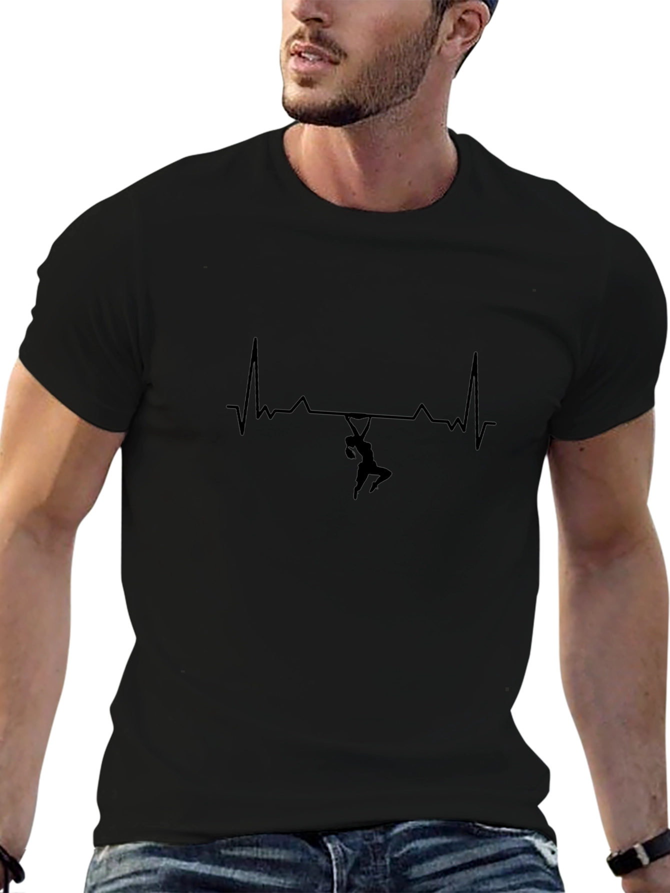 Heartbeat Climbing T-Shirt - Black
