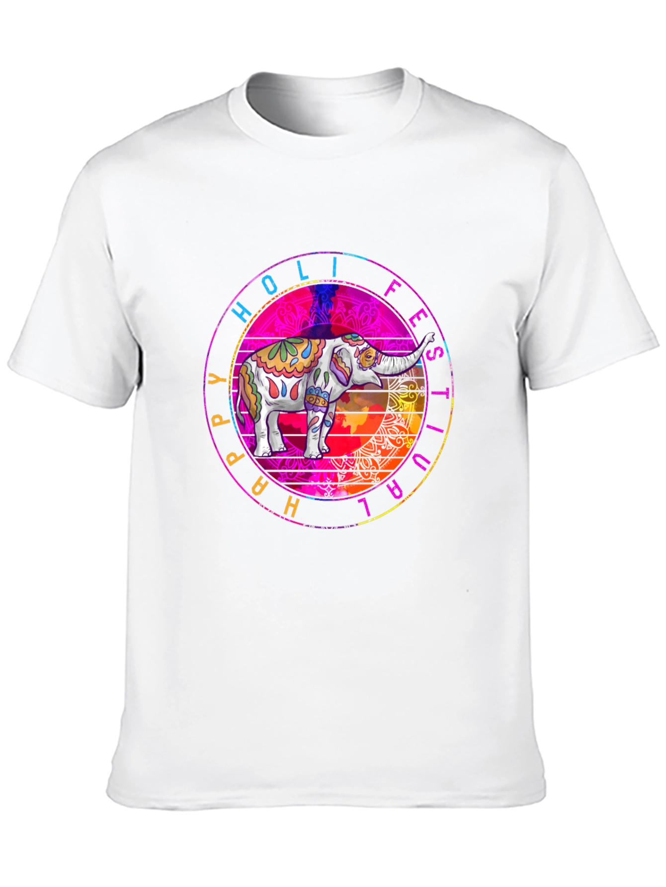 Holi Festival Elephant Graphic Tee