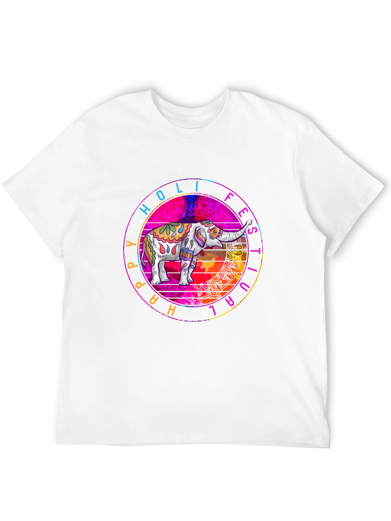 Holi Festival Elephant Graphic Tee