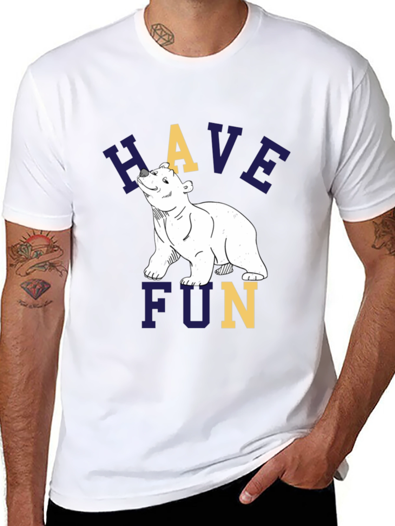 Have Fun Bear Graphic T-Shirt
