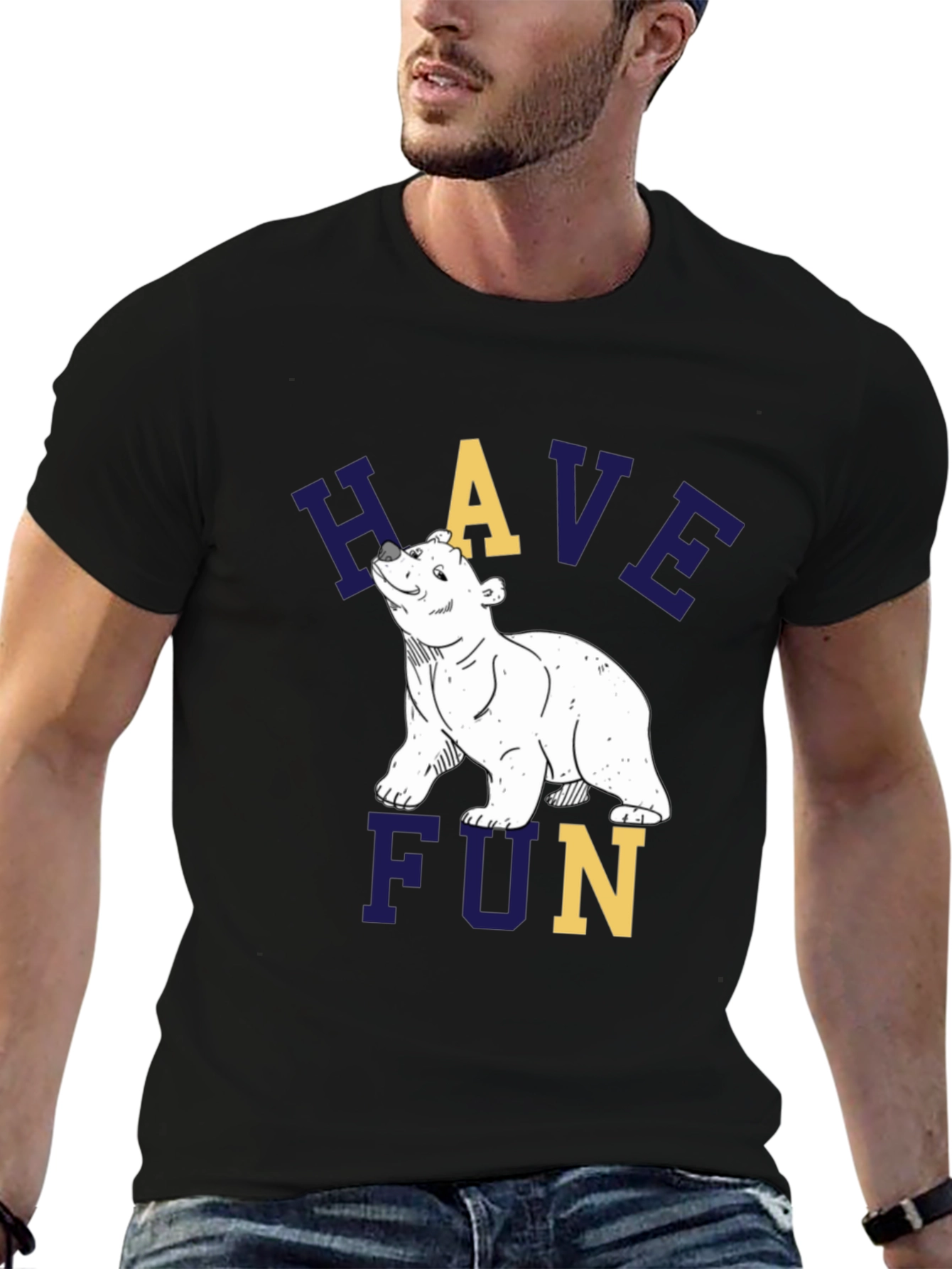Have Fun Bear Graphic T-Shirt