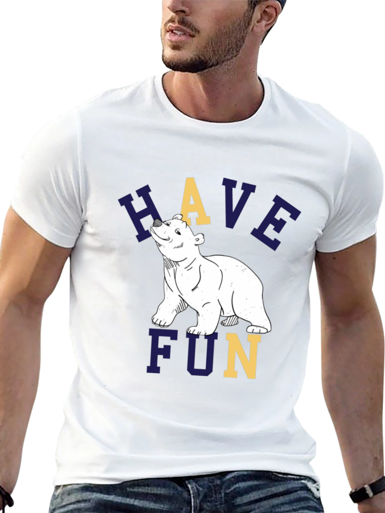 Have Fun Bear Graphic T-Shirt
