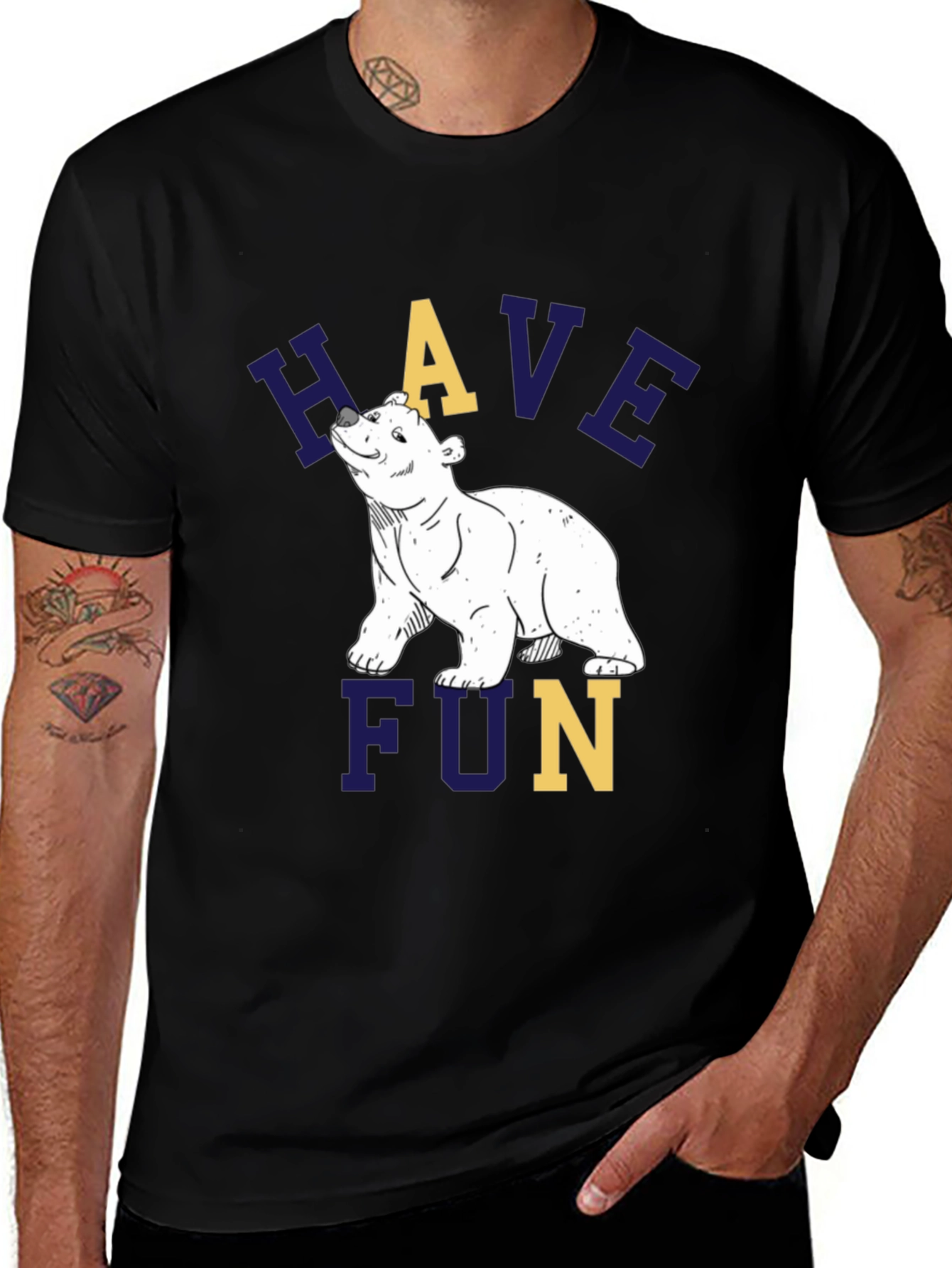 Have Fun Bear Graphic T-Shirt