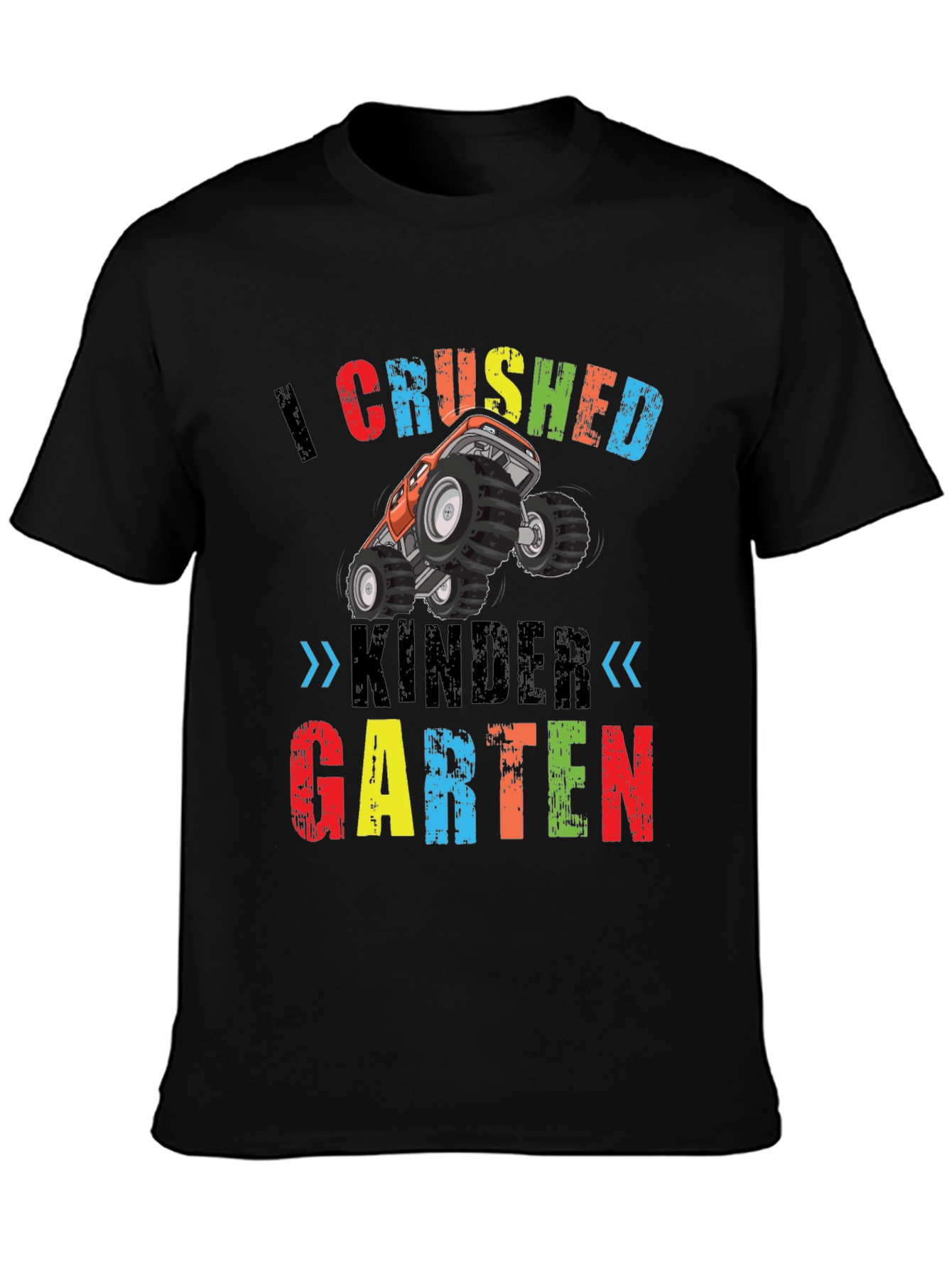 I Crushed Kindergarten Monster Truck Graphic Tee