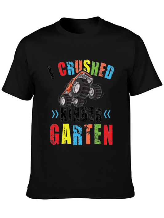 I Crushed Kindergarten Monster Truck Graphic Tee