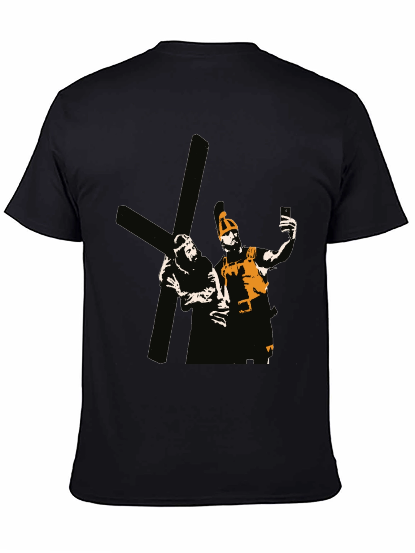 Humorous Religious Graphic Tee - Crucifixion Selfie