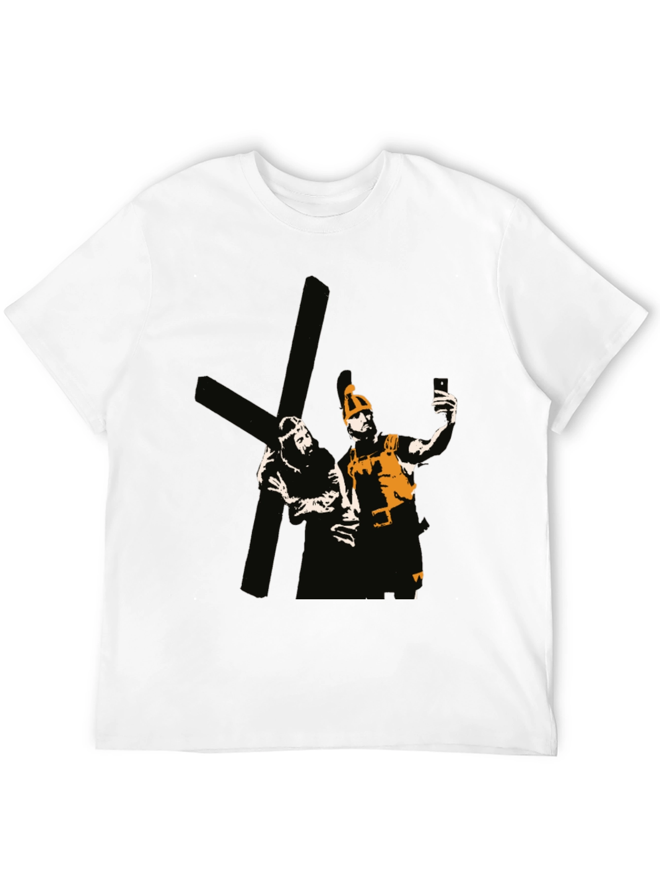 Humorous Religious Graphic Tee - Crucifixion Selfie