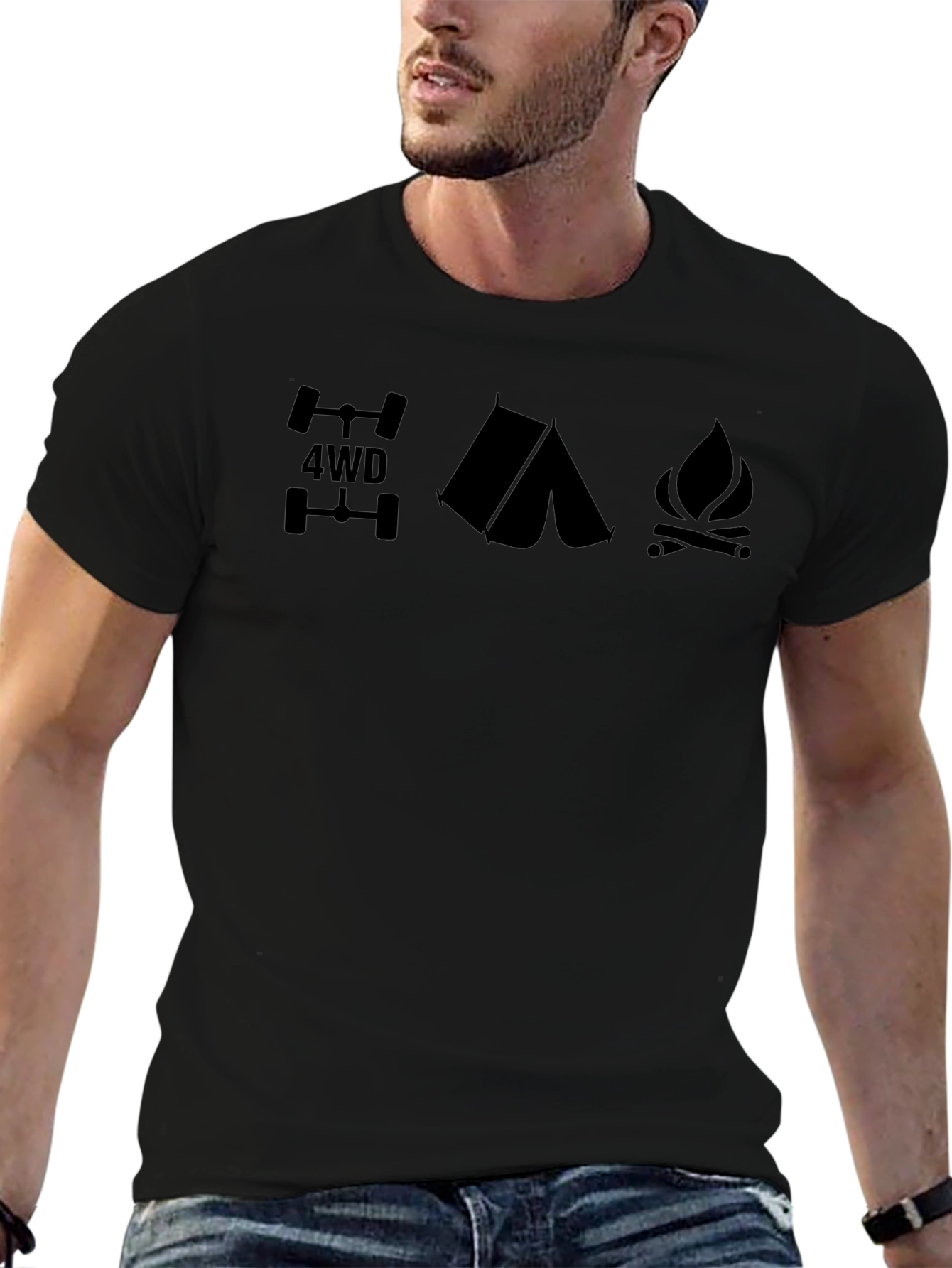 4WD Camping Fire T-Shirt - Outdoor Adventure Tee