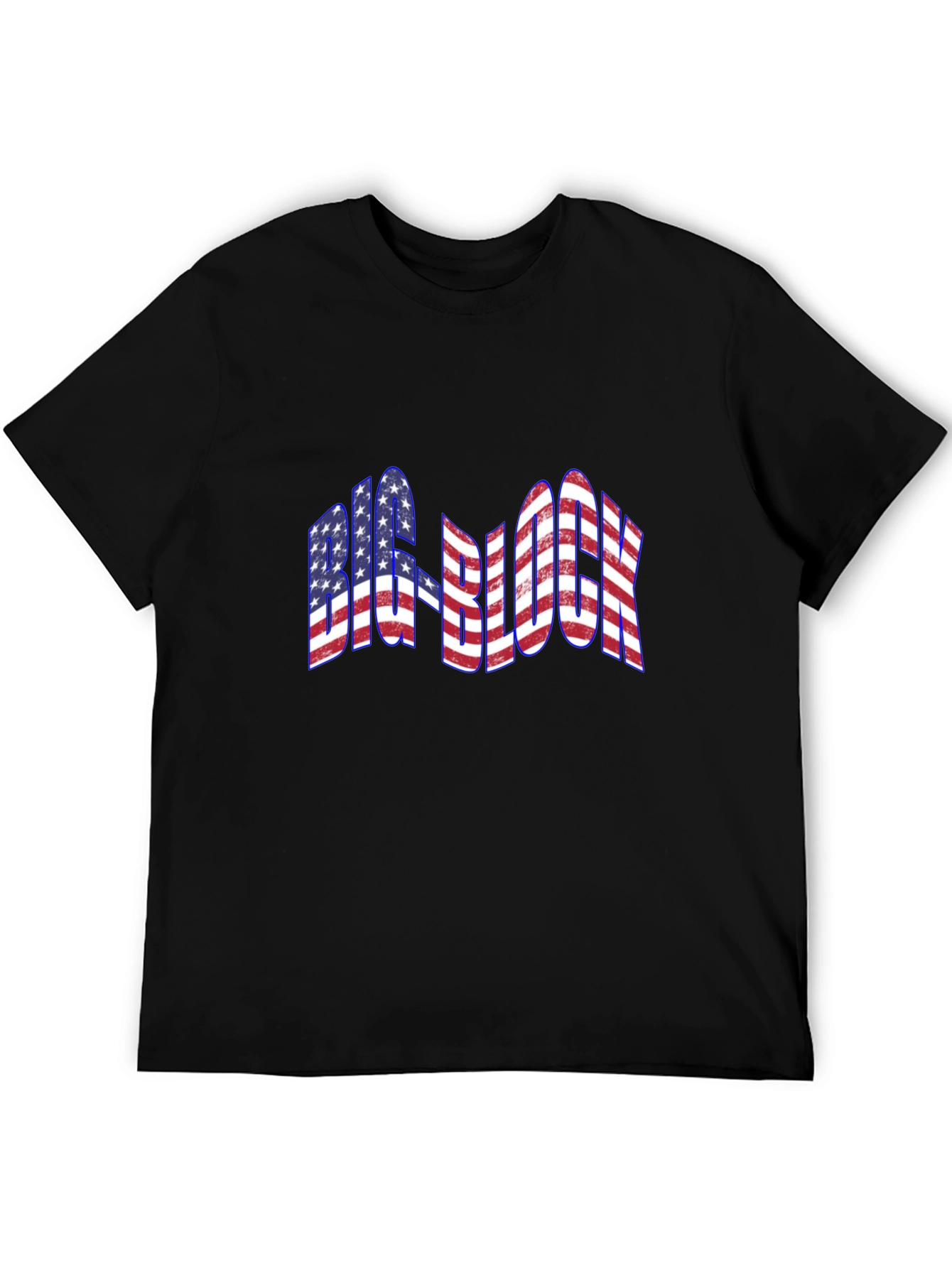 American Flag Big Block Graphic T-Shirt