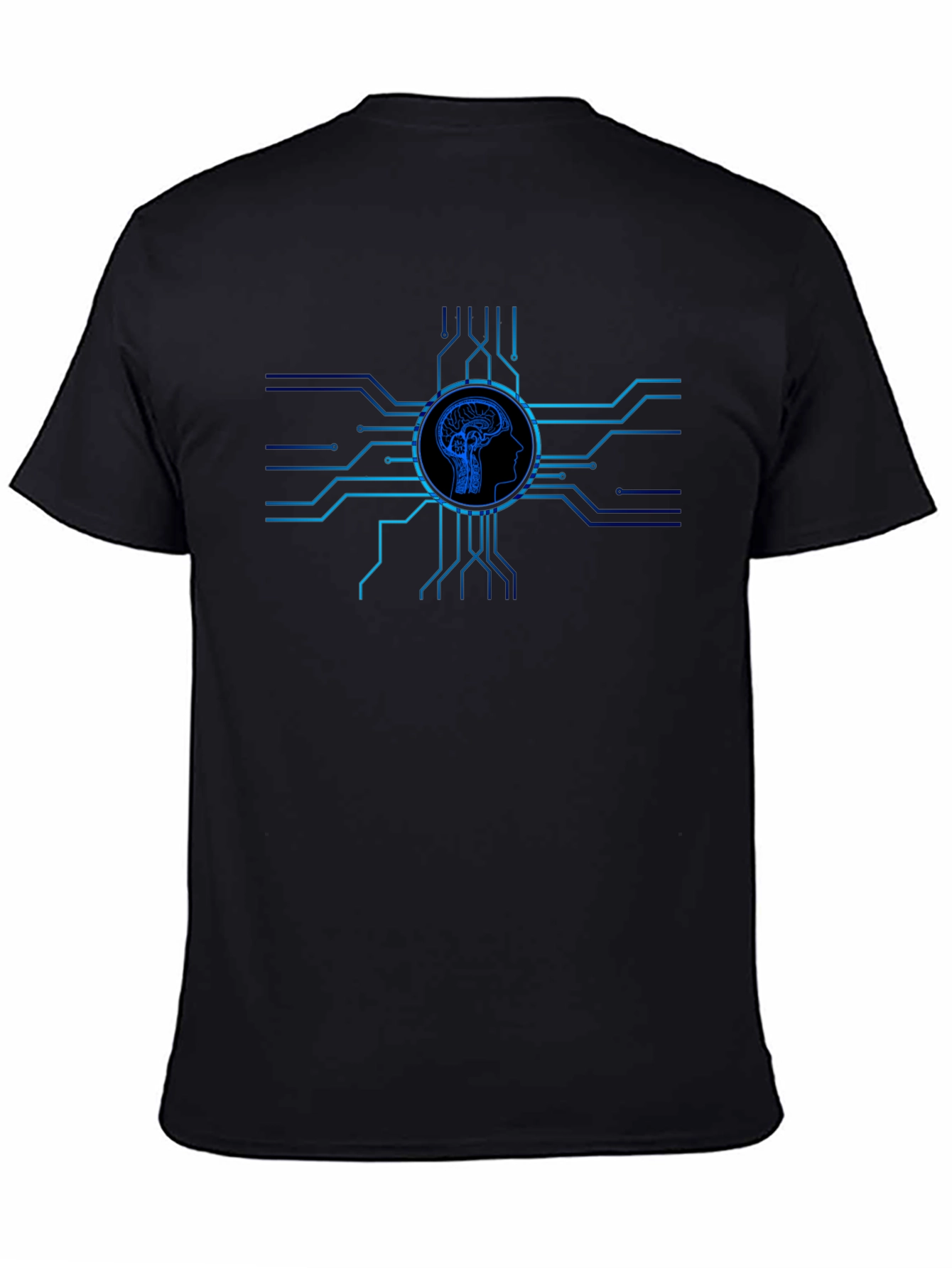 AI Brain Circuit T-Shirt - Tech Mind Tee