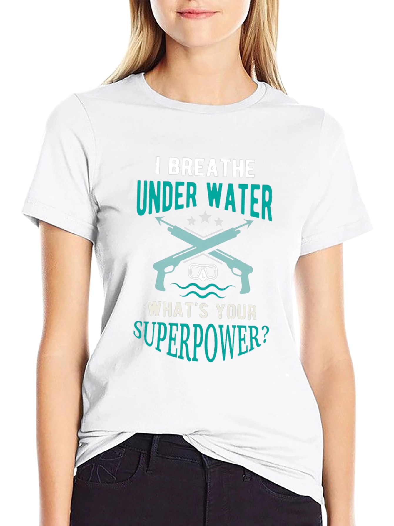 I Breathe Underwater Mens Black Graphic Tee