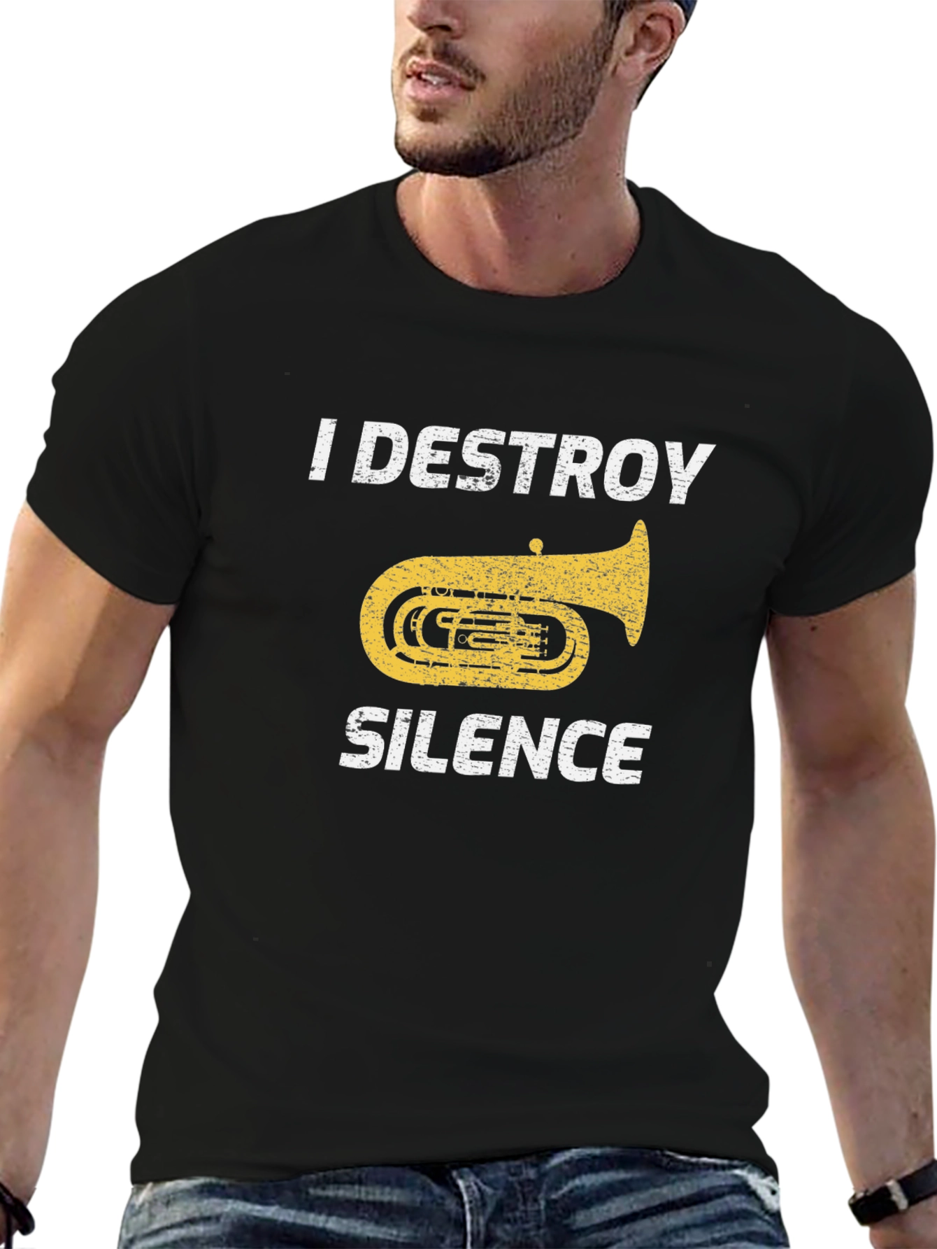I Destroy Silence Tuba Graphic Tee