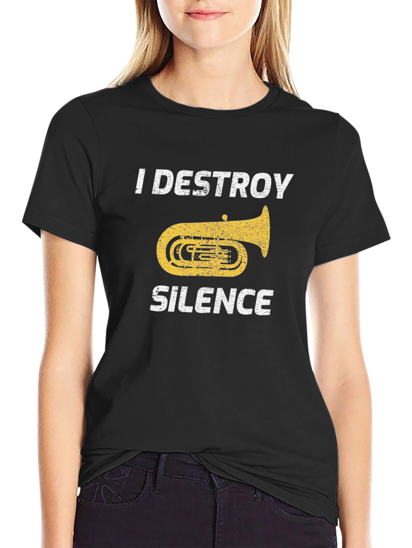 I Destroy Silence Tuba Graphic Tee