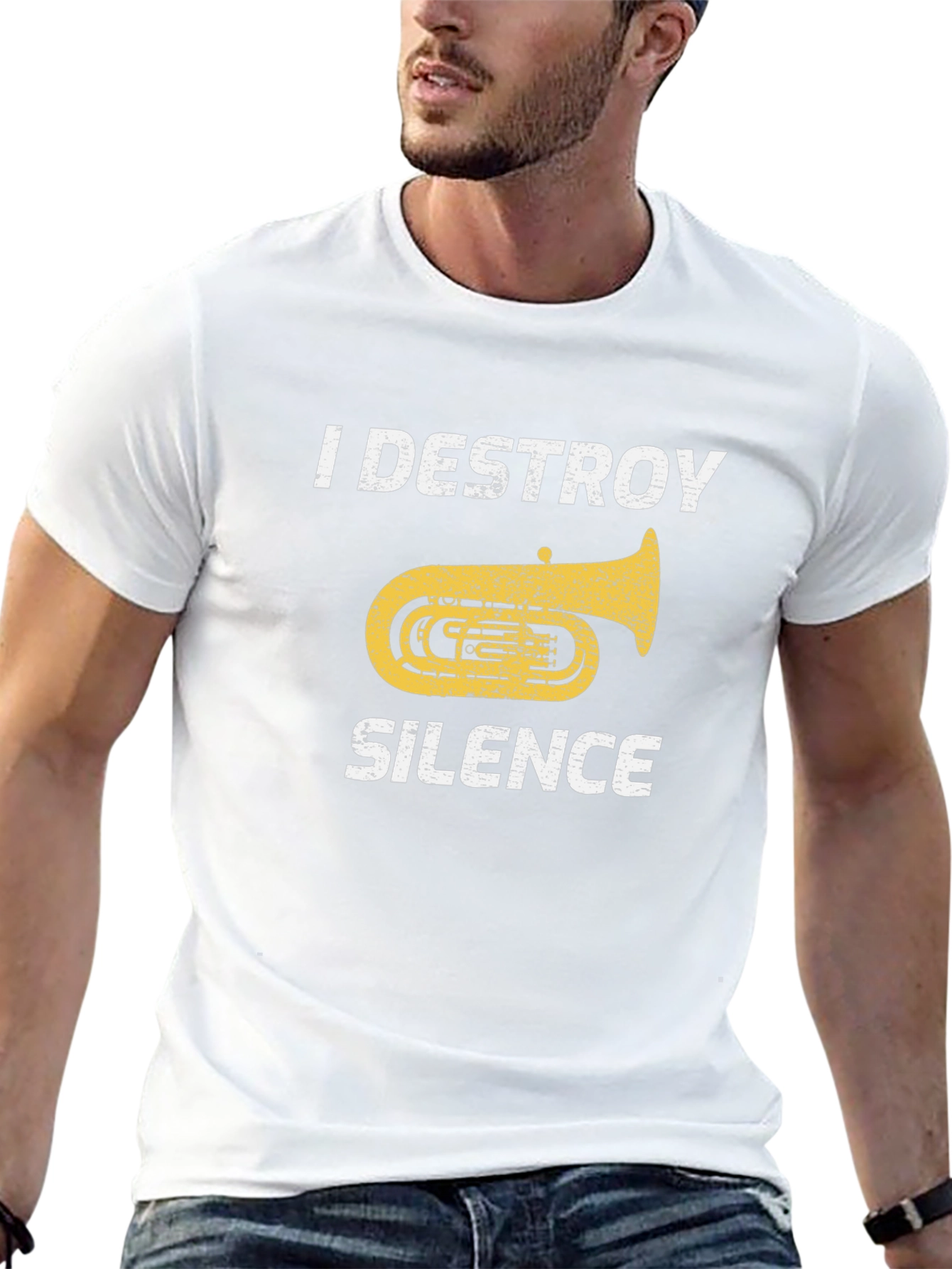 I Destroy Silence Tuba Graphic Tee