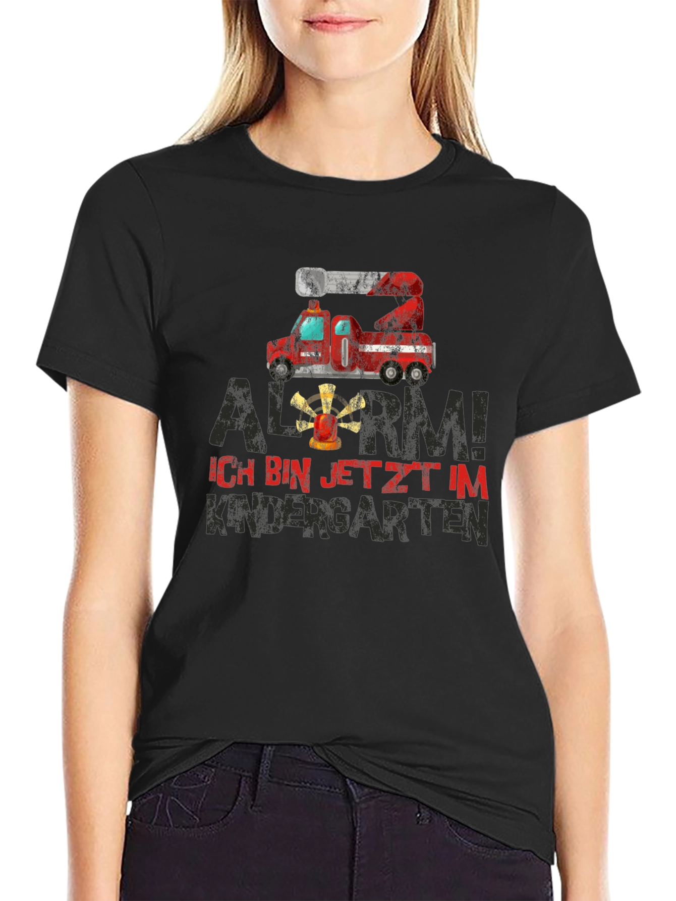 Alarm! Kindergarten Fire Truck T-Shirt