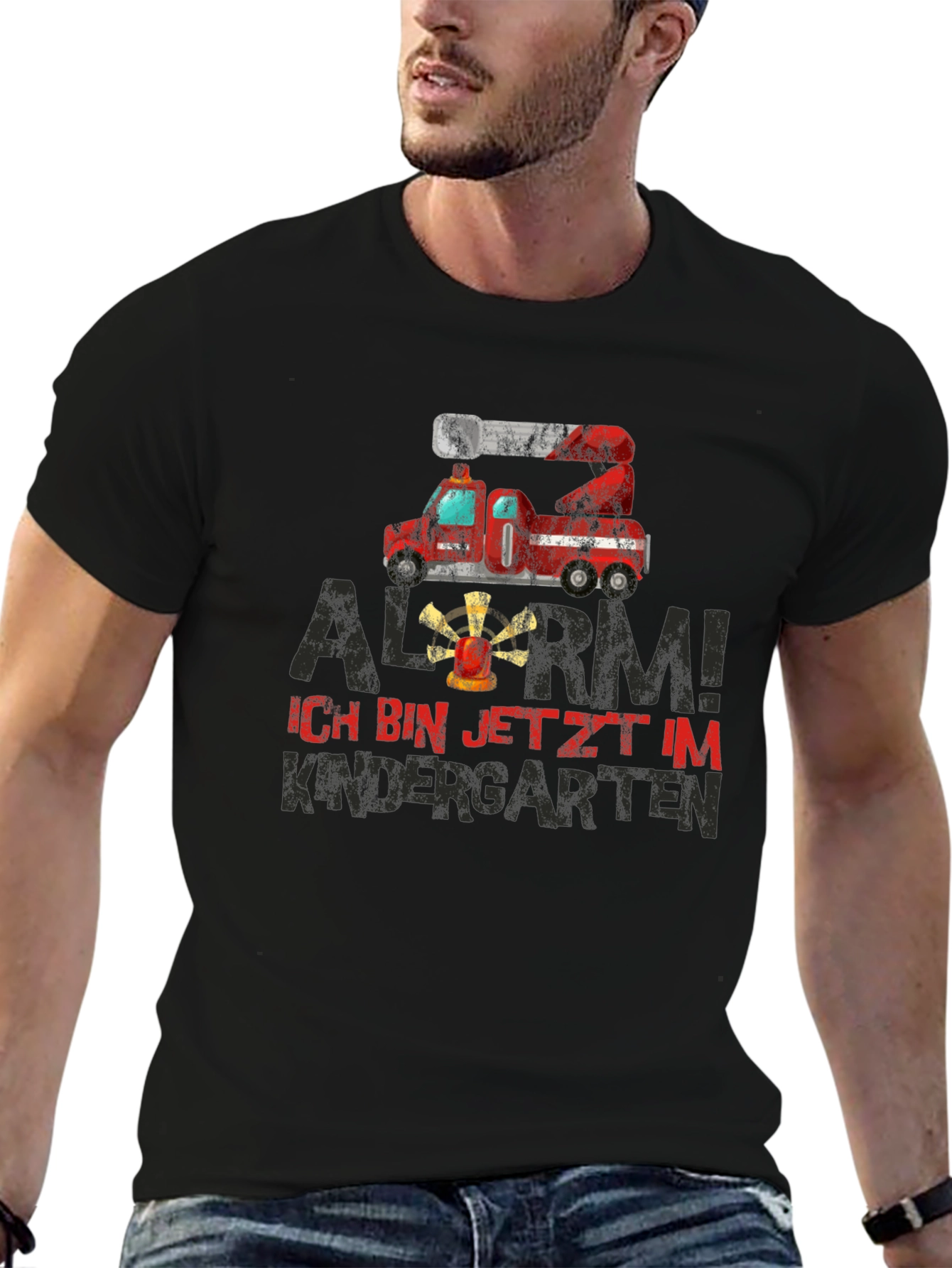 Alarm! Kindergarten Fire Truck T-Shirt