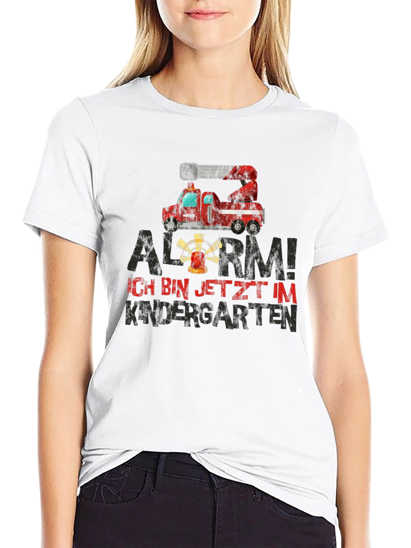 Alarm! Kindergarten Fire Truck T-Shirt
