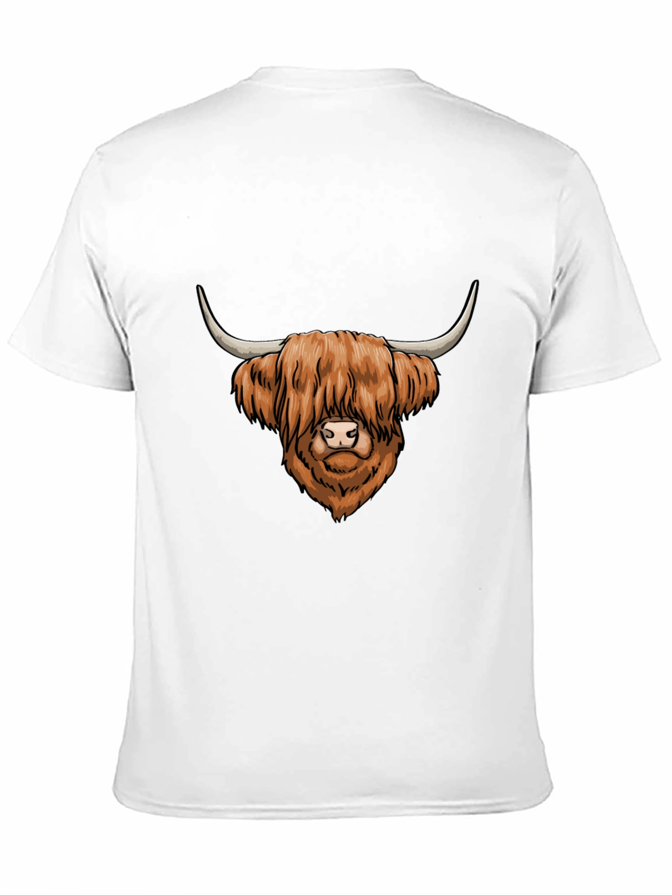 Highland Cow Graphic Tee - Cool Mens Black T-Shirt