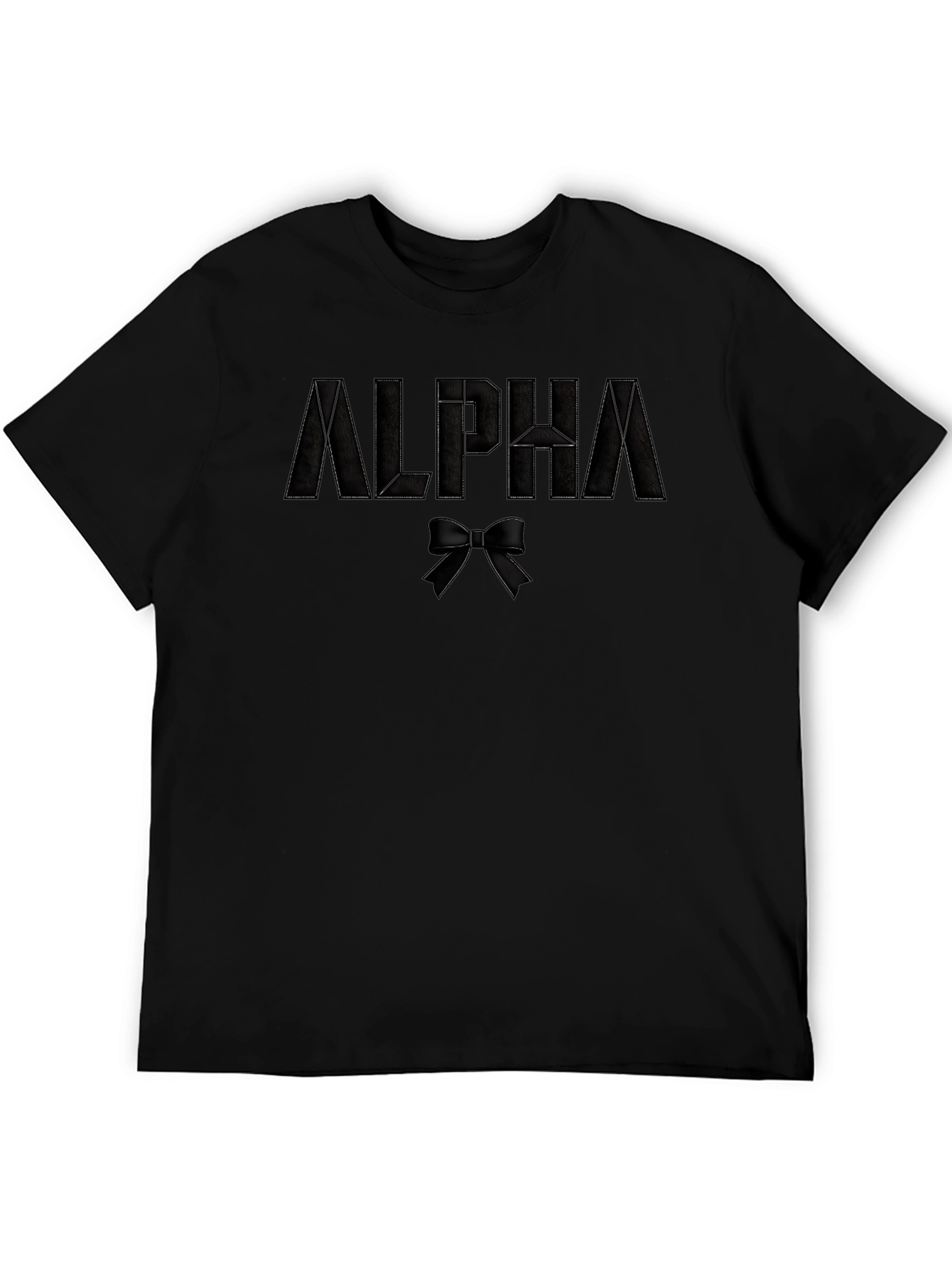 Alpha Bowtie Black T-Shirt | Stylish Casual Wear