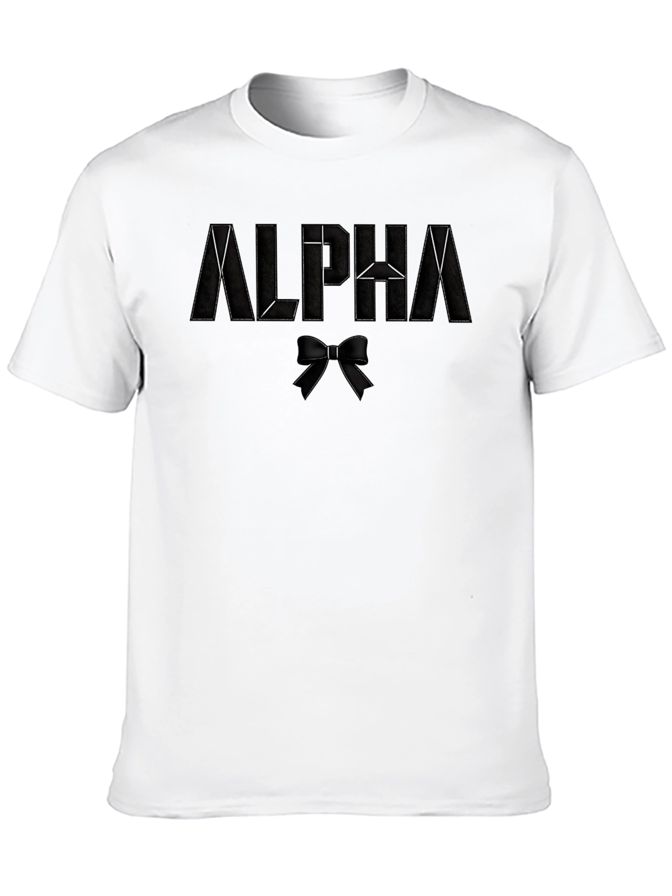 Alpha Bowtie Black T-Shirt | Stylish Casual Wear