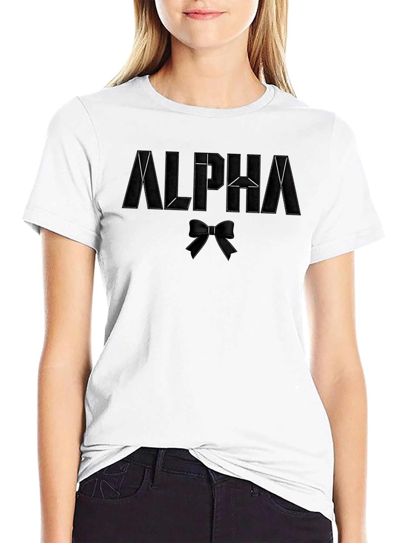 Alpha Bowtie Black T-Shirt | Stylish Casual Wear