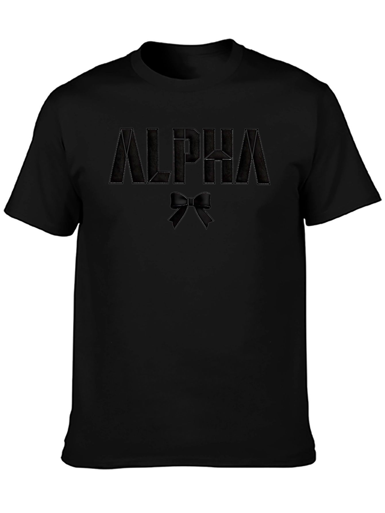 Alpha Bowtie Black T-Shirt | Stylish Casual Wear