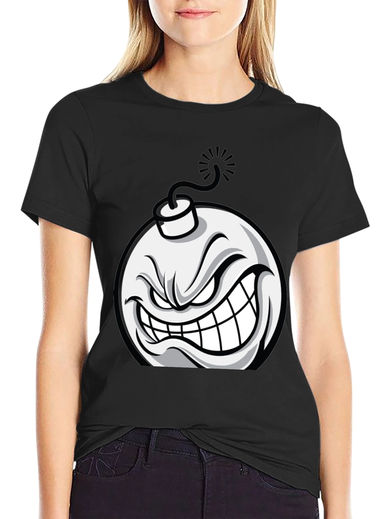 Angry Bomb Graphic T-Shirt