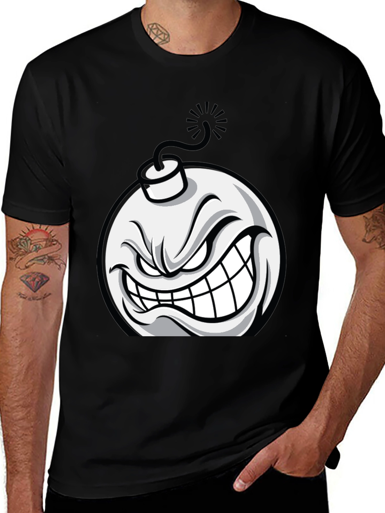Angry Bomb Graphic T-Shirt