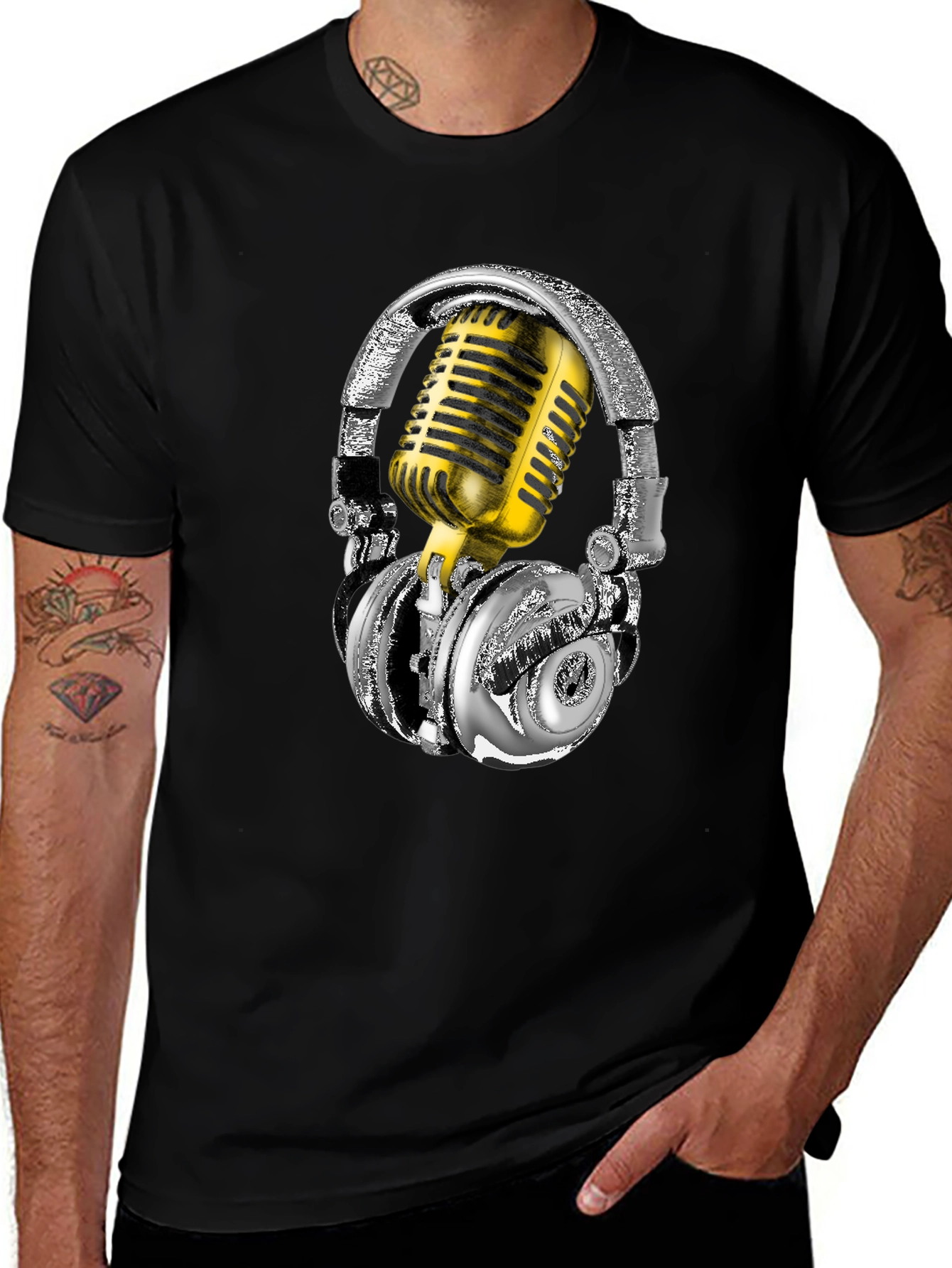 Headphones & Mic Graphic Tee
