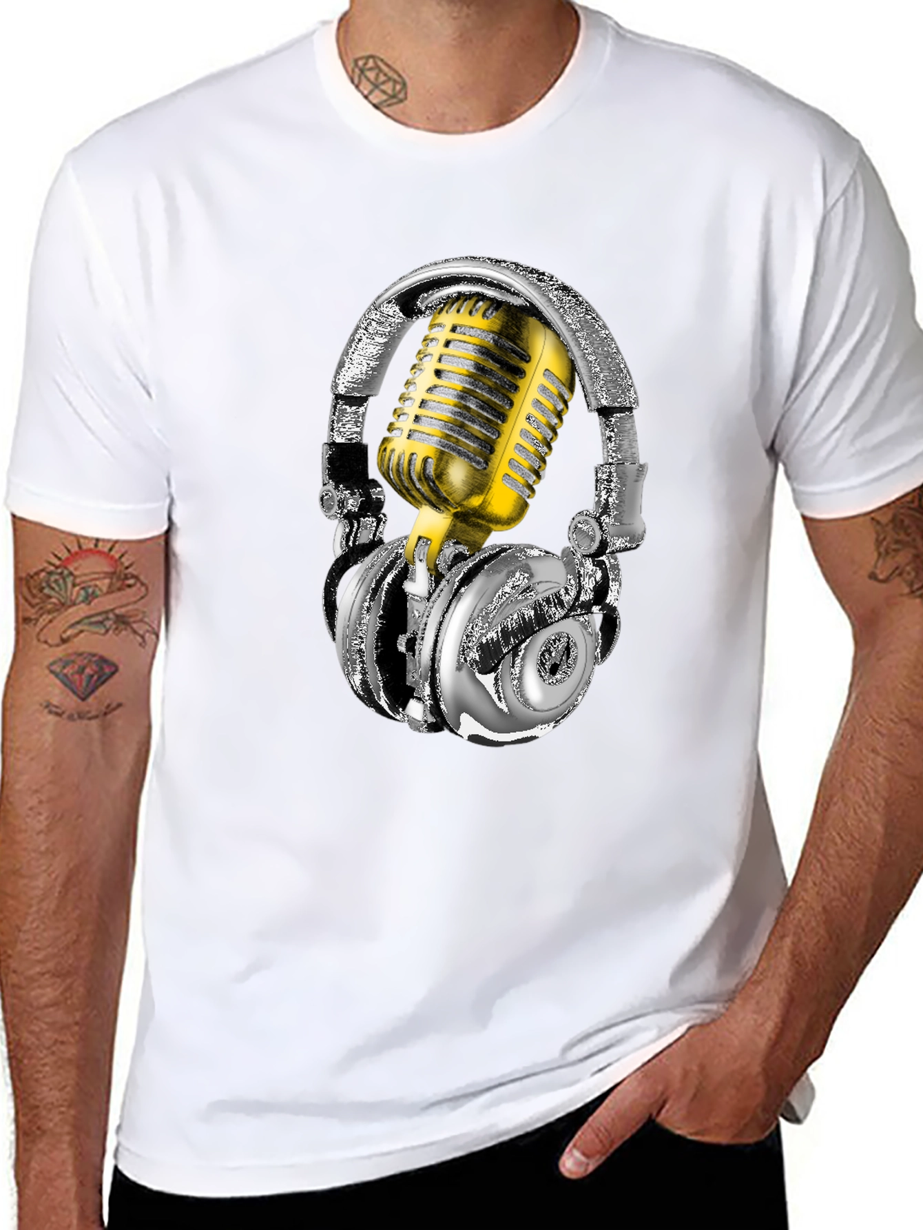 Headphones & Mic Graphic Tee