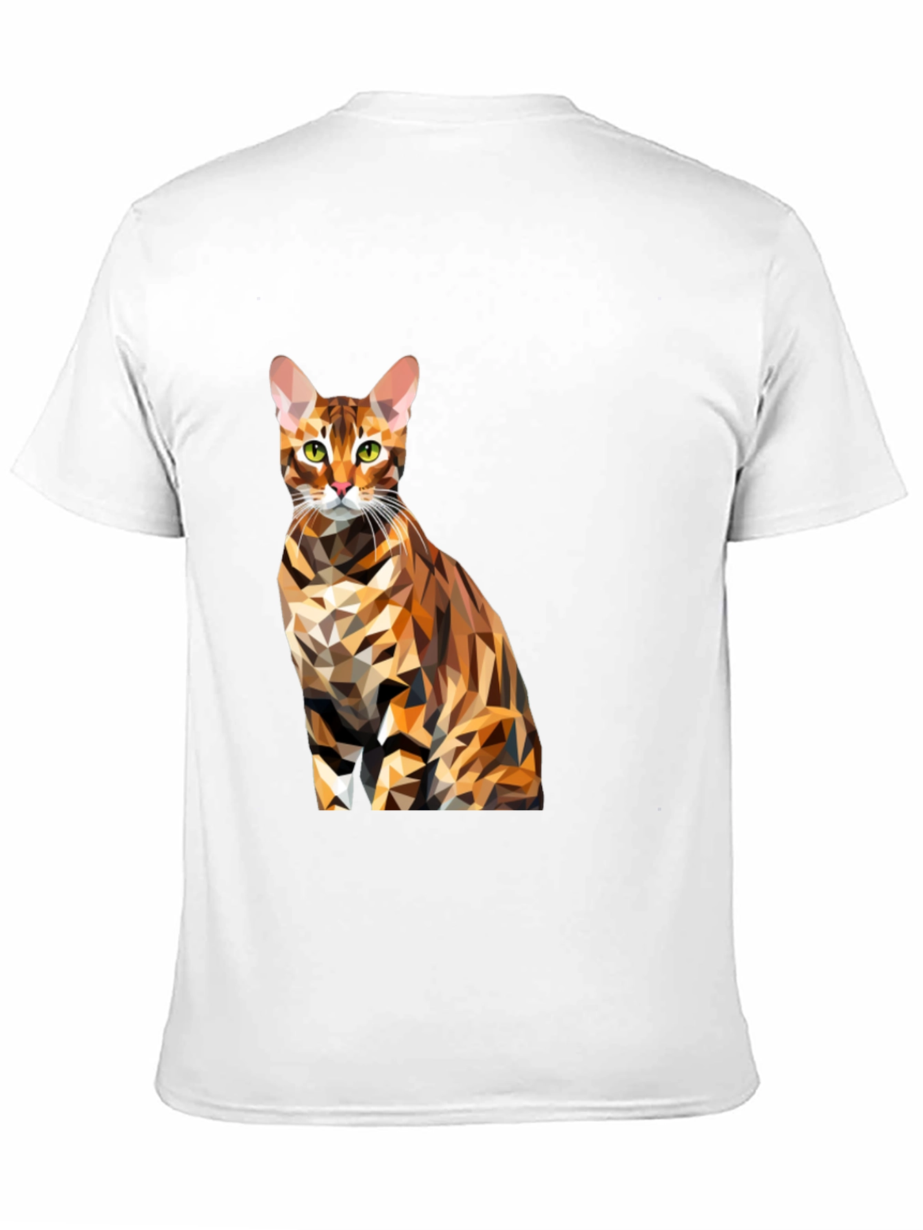 Abstract Cat T-Shirt - Geometric Design