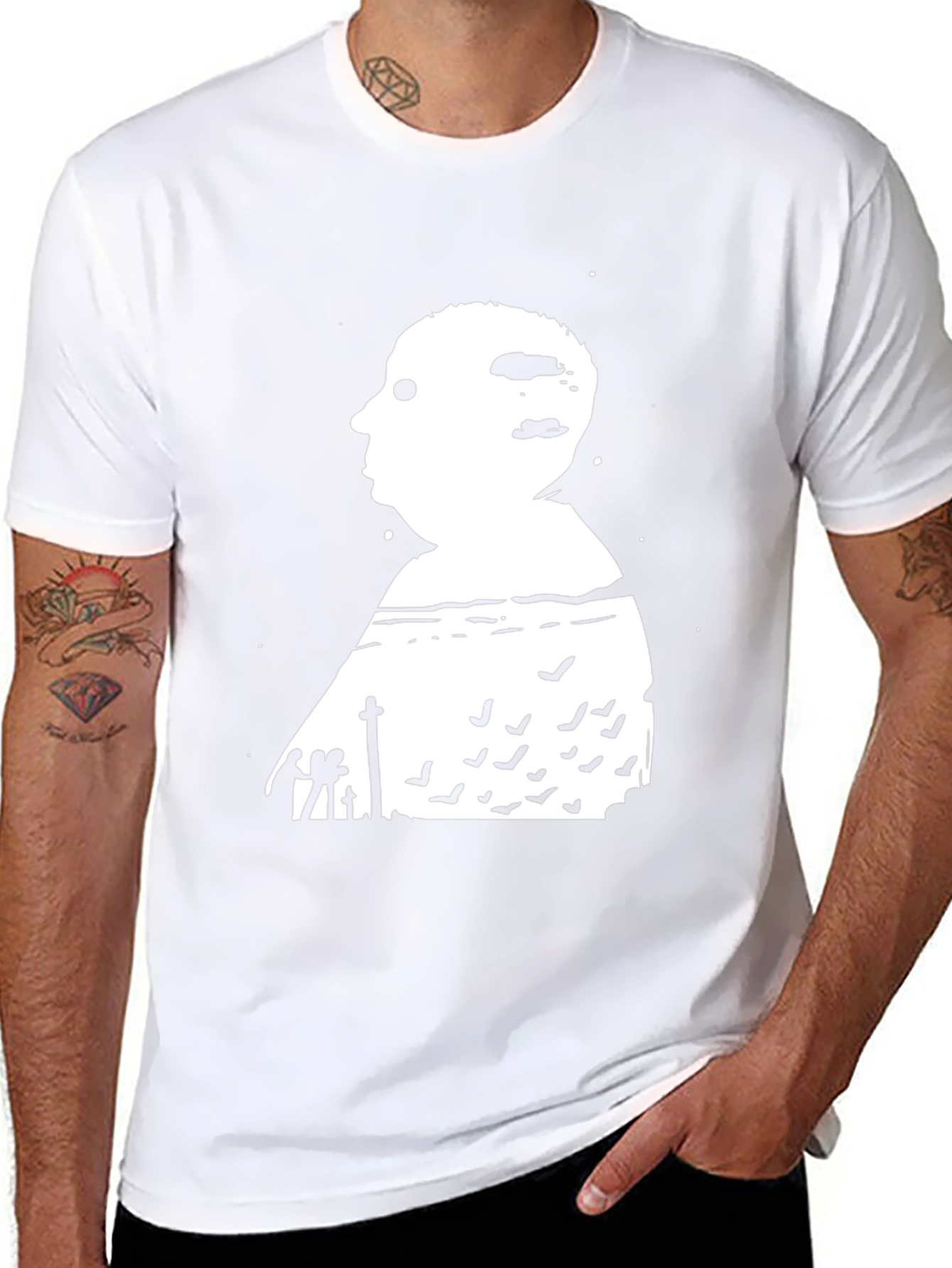 Alfred Hitchcock Silhouette Black T-Shirt
